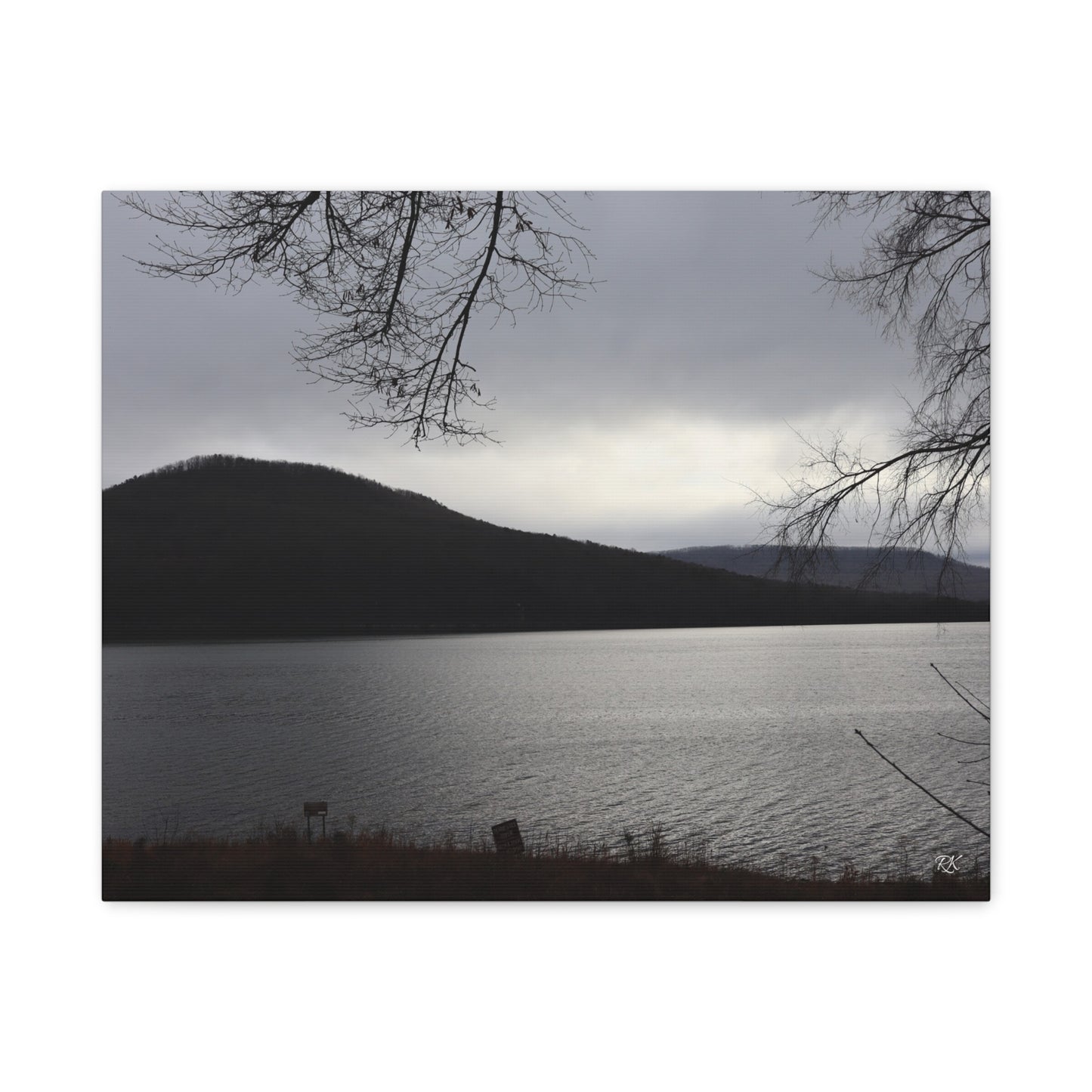 Serene Landscape Canvas Wall Art - 1.25" Stretched Matte Print