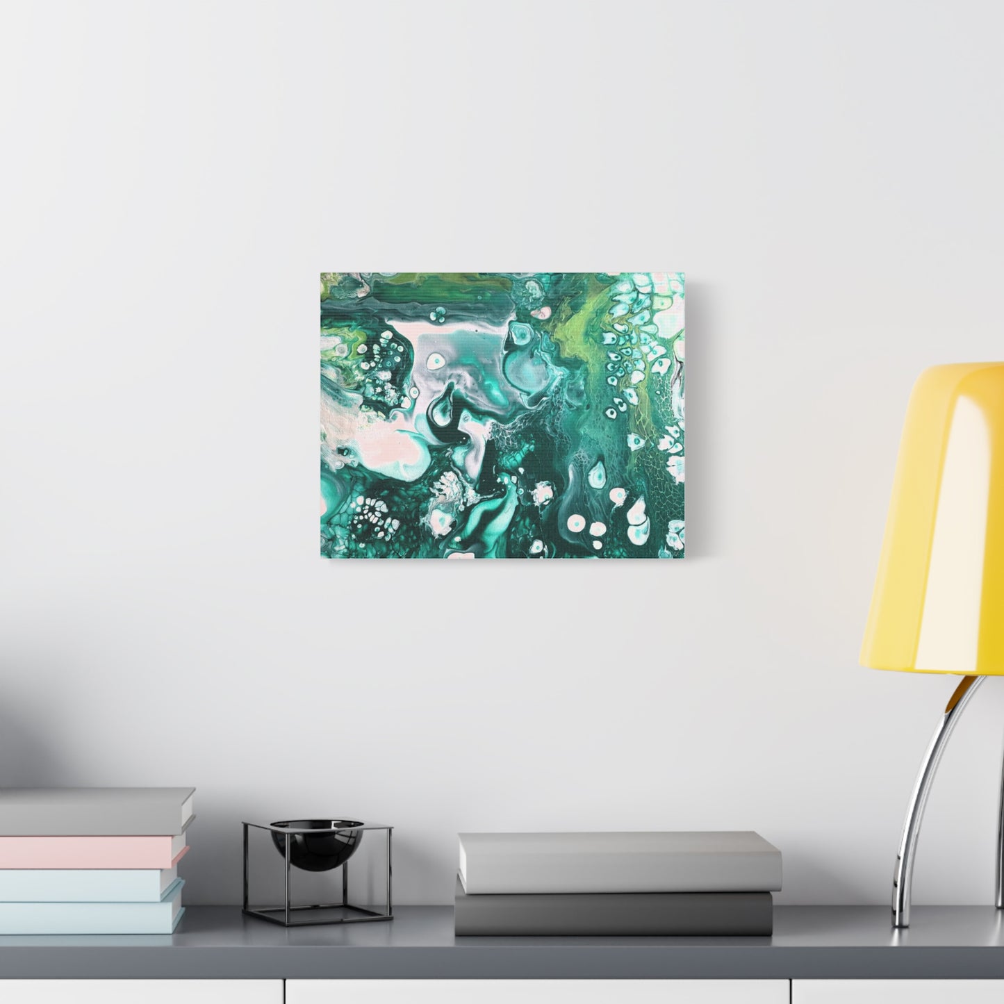 Canvas Gallery Wrap Print to Canvas- Rustic Green Space Painting by It's A Art Vibe