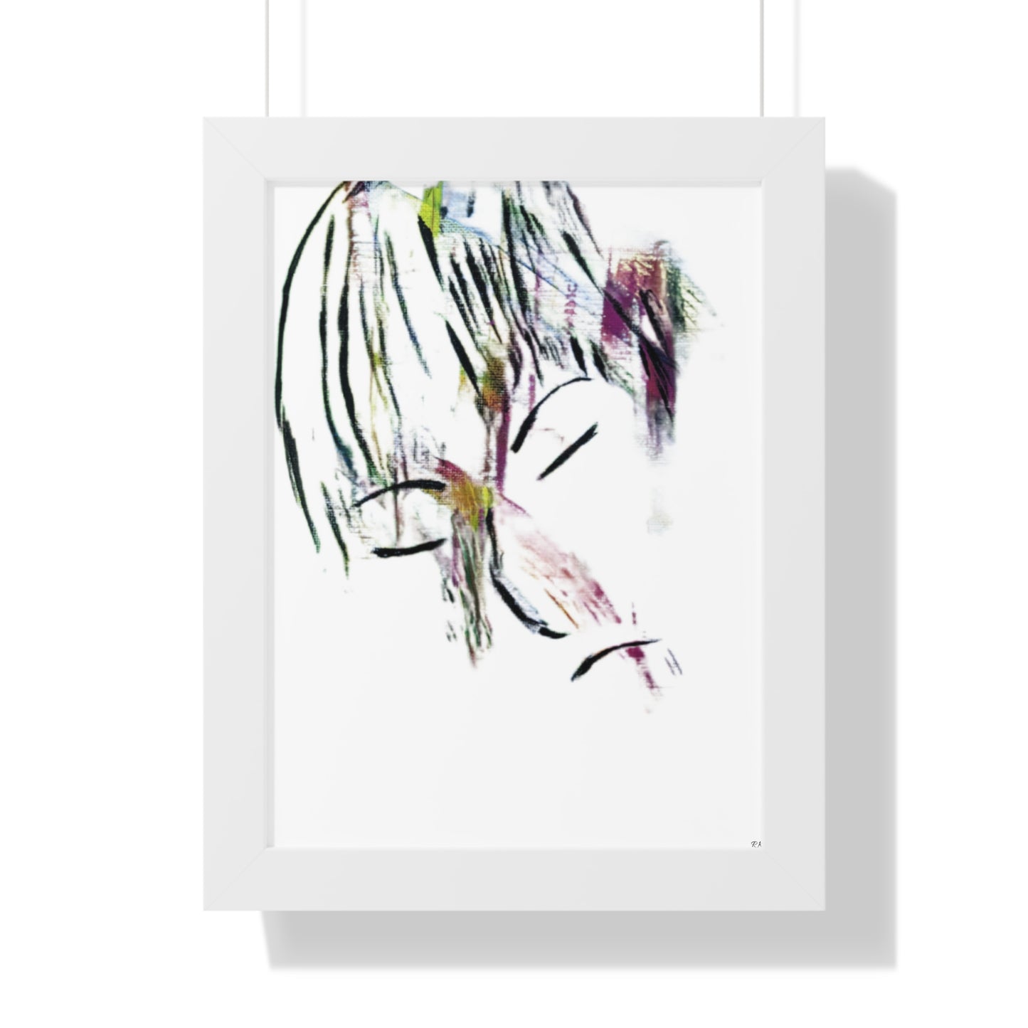 Framed Vertical Poster by Its A Art Vibe Abstract Sketched Face