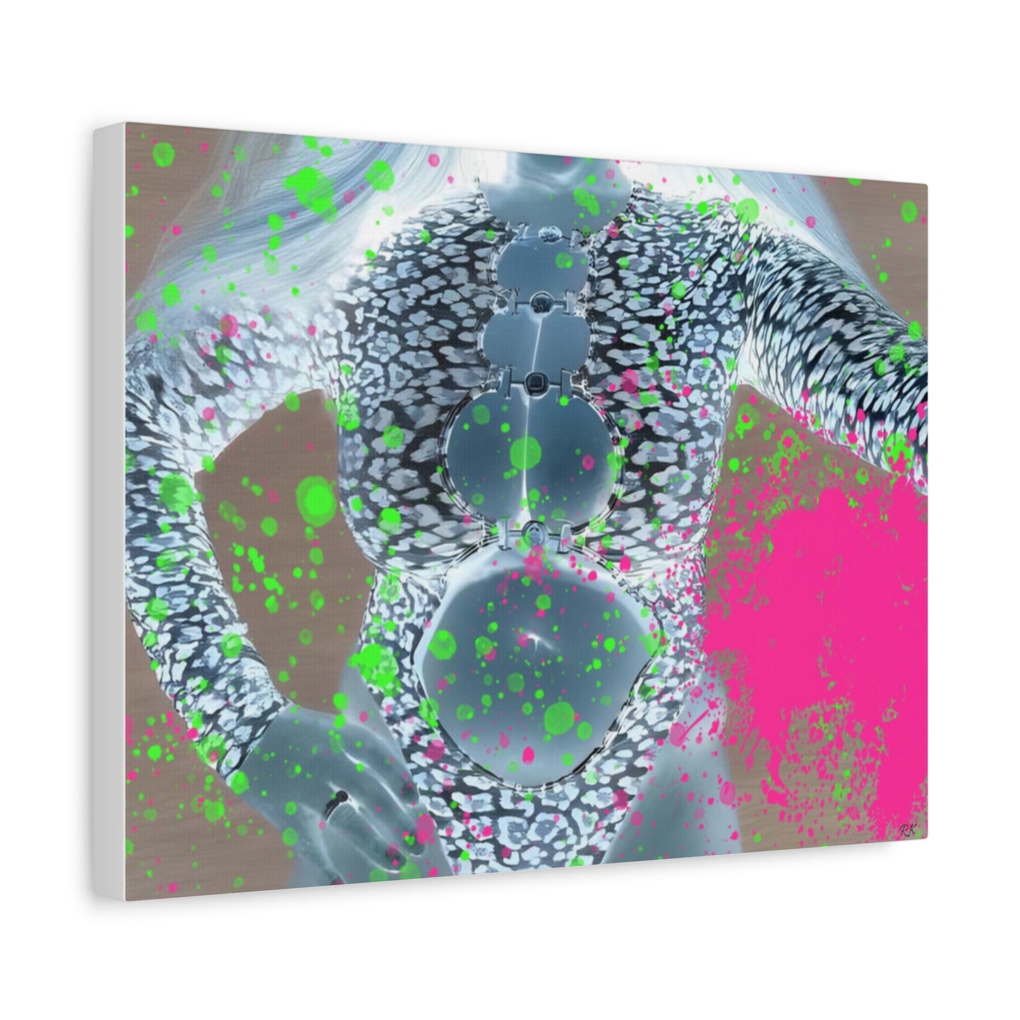 Canvas Print - Glowing Sensually Splashed Full Body Portrait