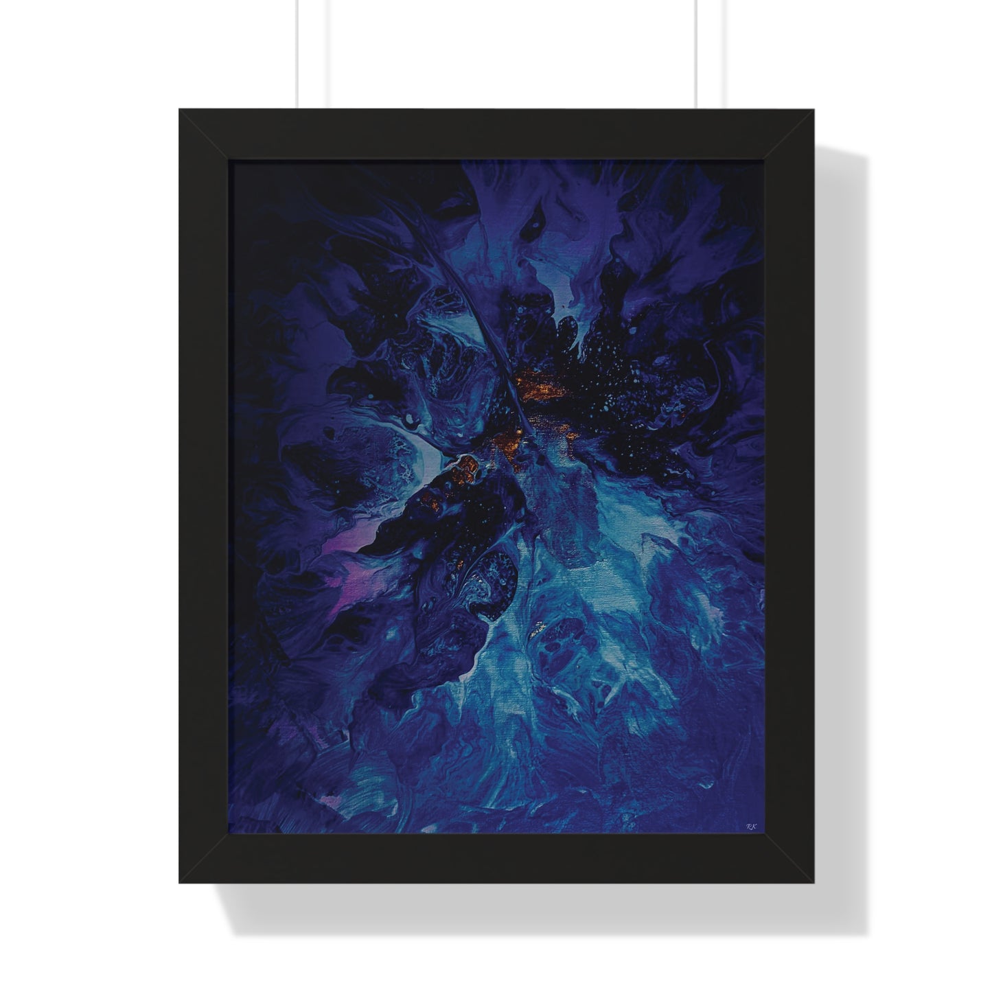 Framed Vertical Poster by Its A Art Vibe Blue Ice