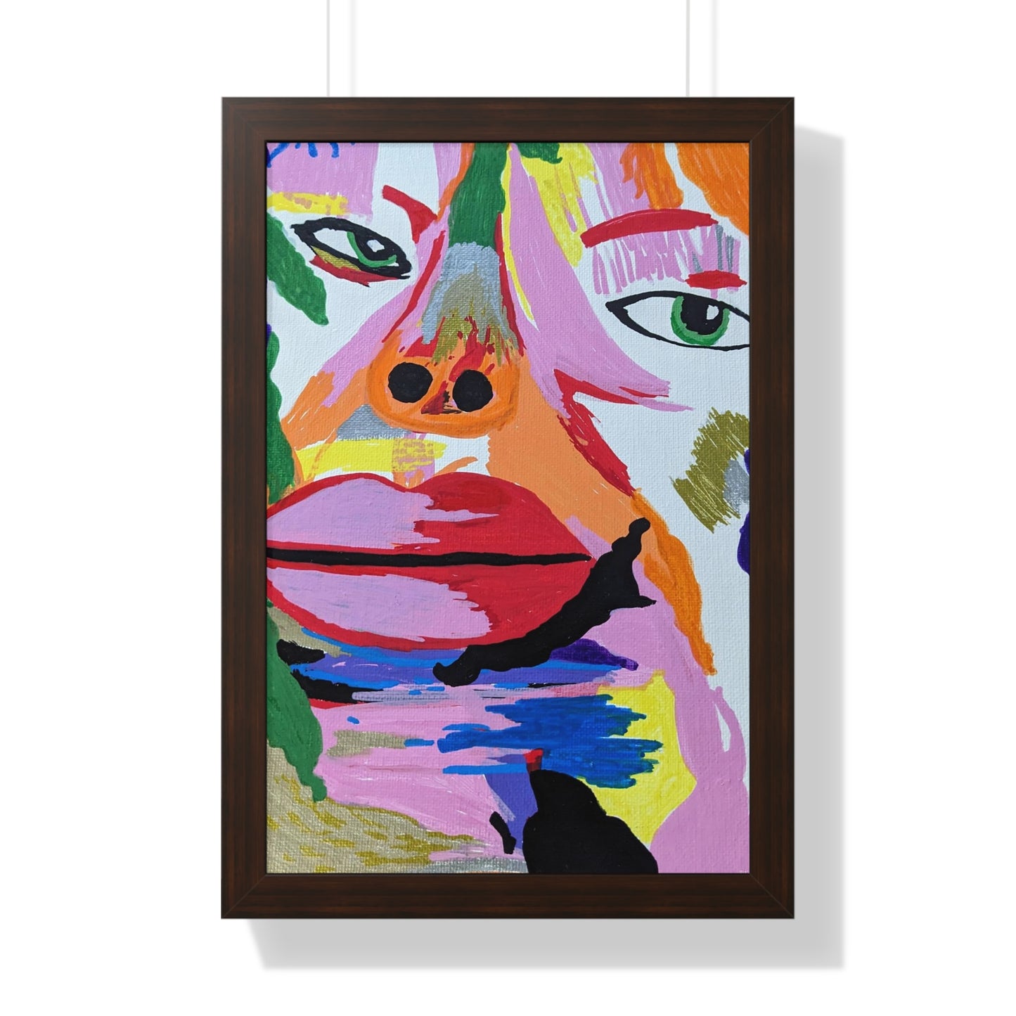 Framed Vertical Poster by Its A Art Vibe Facing Life Portrait