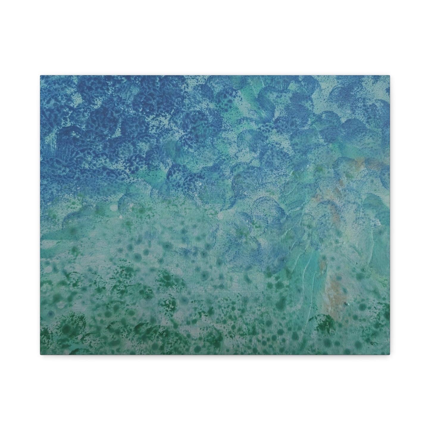Canvas Gallery Wraps Wall Art To Blue Ocean Floor Is Green by Its A Art Vibe