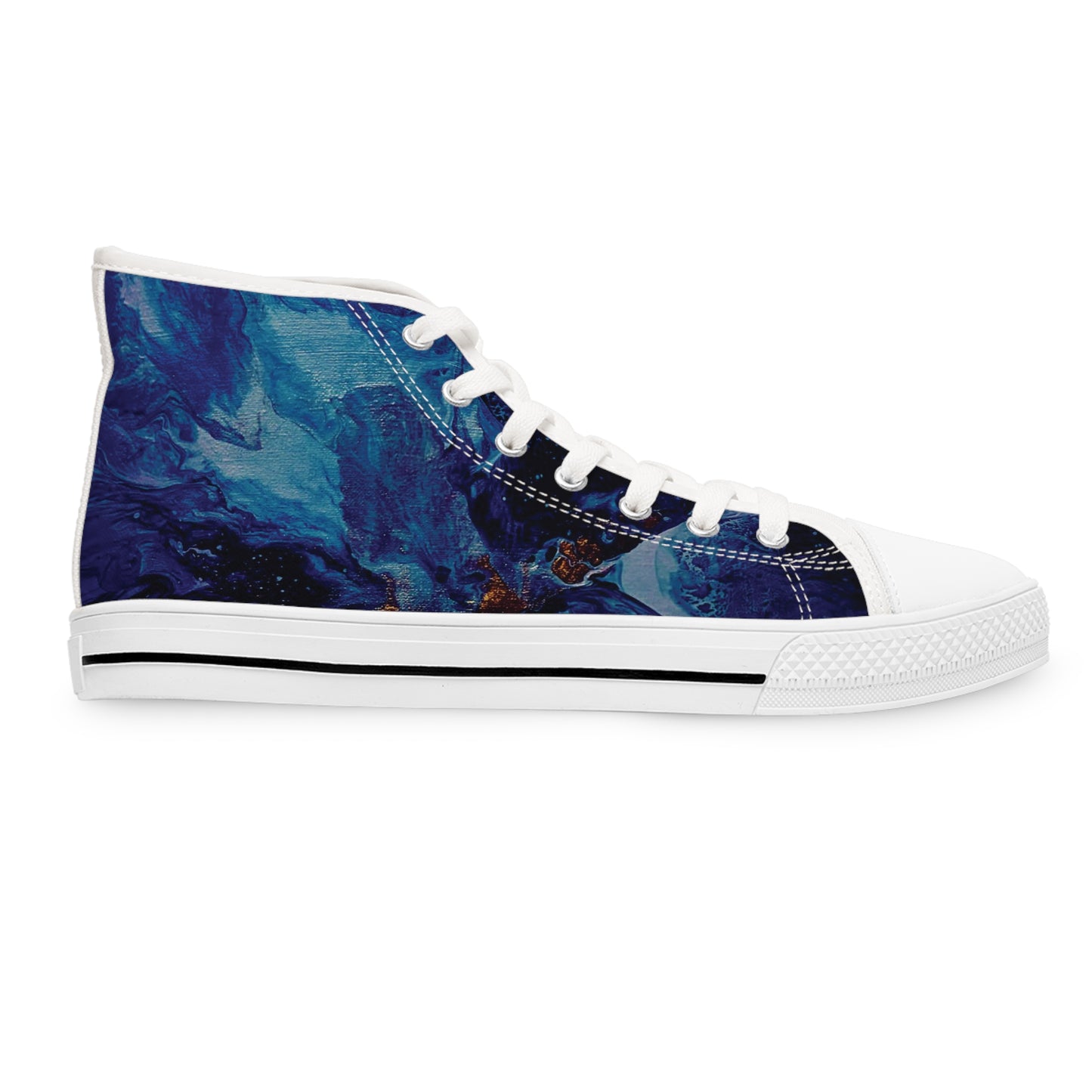 Women's High-Top Sneakers Midnight Blues by Its A Art Vibe