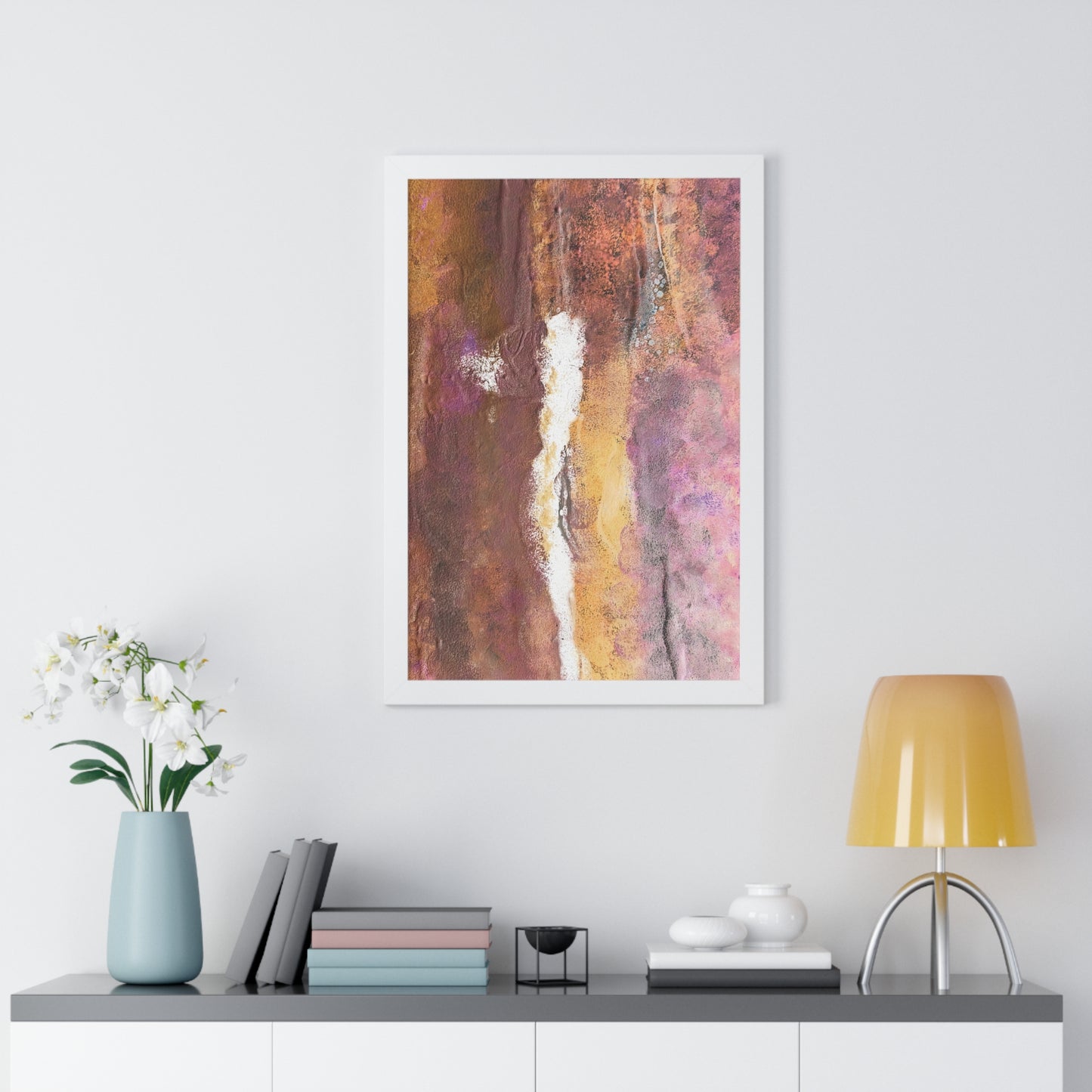 Framed Vertical Poster Rustic Fire by Its A Art Vibe