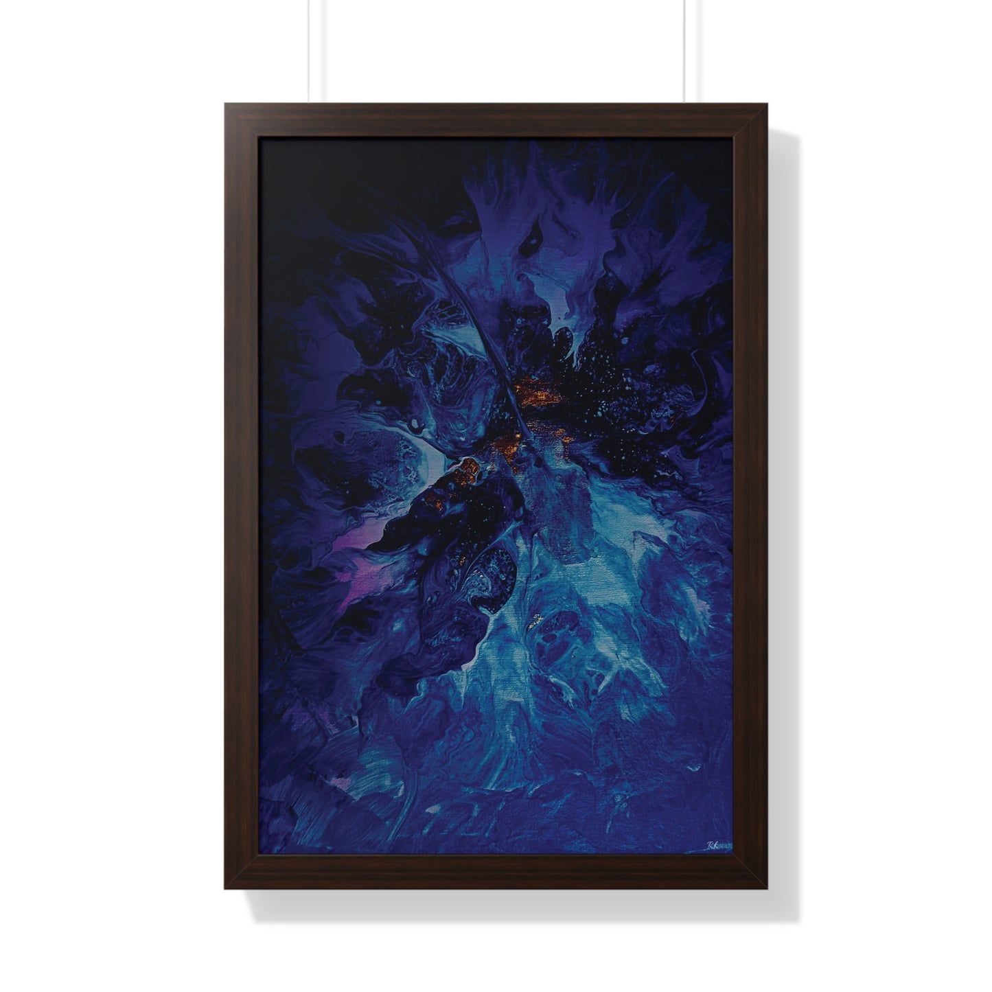 Framed Vertical Poster by Its A Art Vibe Blue Ice