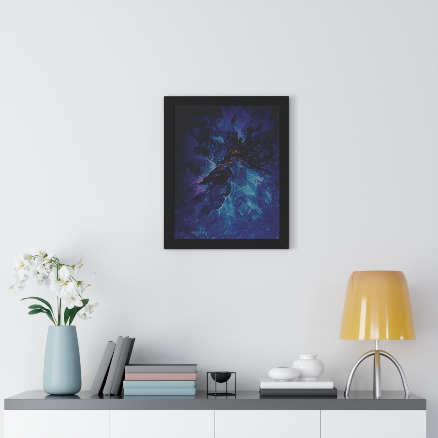 Framed Vertical Poster by Its A Art Vibe Blue Ice