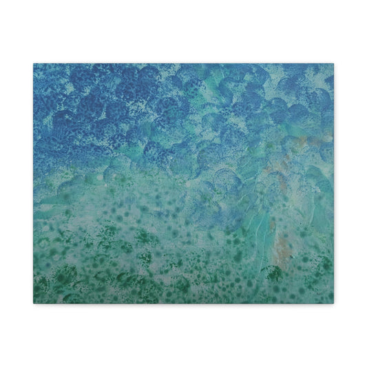 Canvas Gallery Wraps Wall Art To Blue Ocean Floor Is Green by Its A Art Vibe