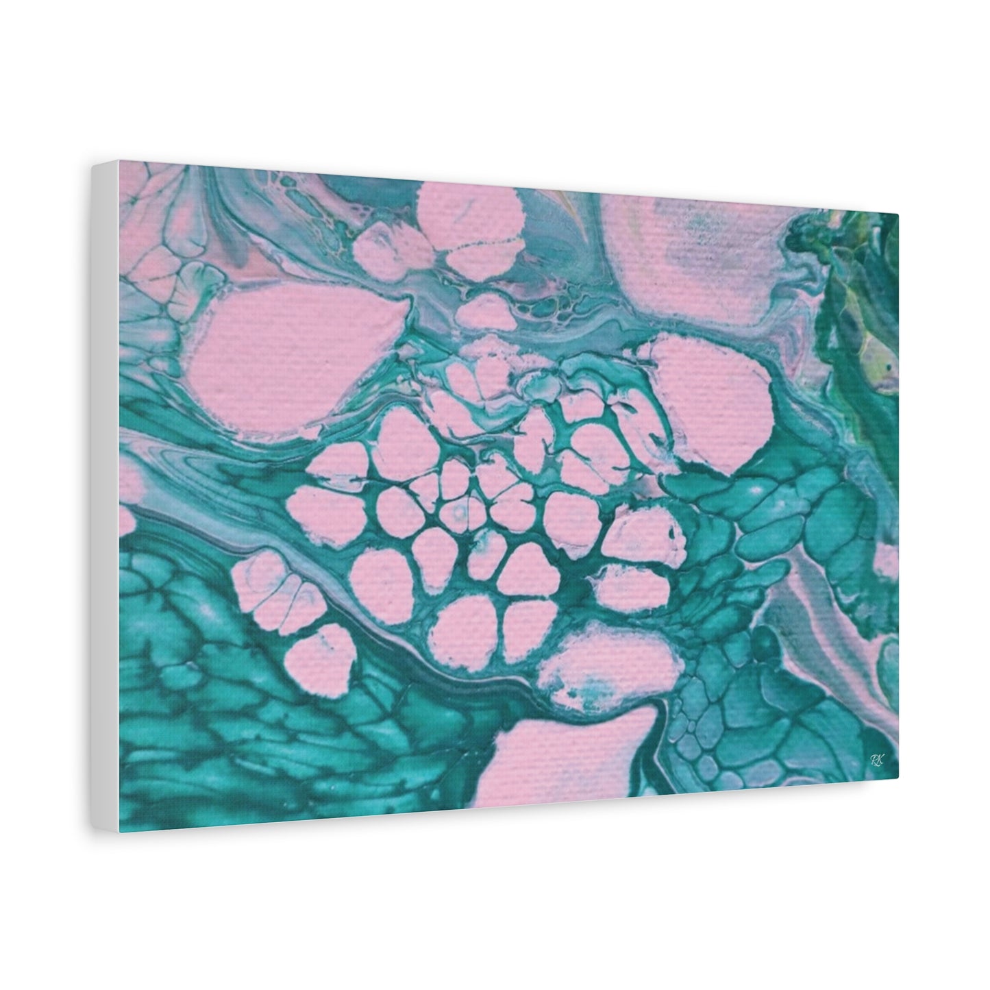 Abstract Art Matte Canvas Print - Colorful Ocean-Inspired Decor