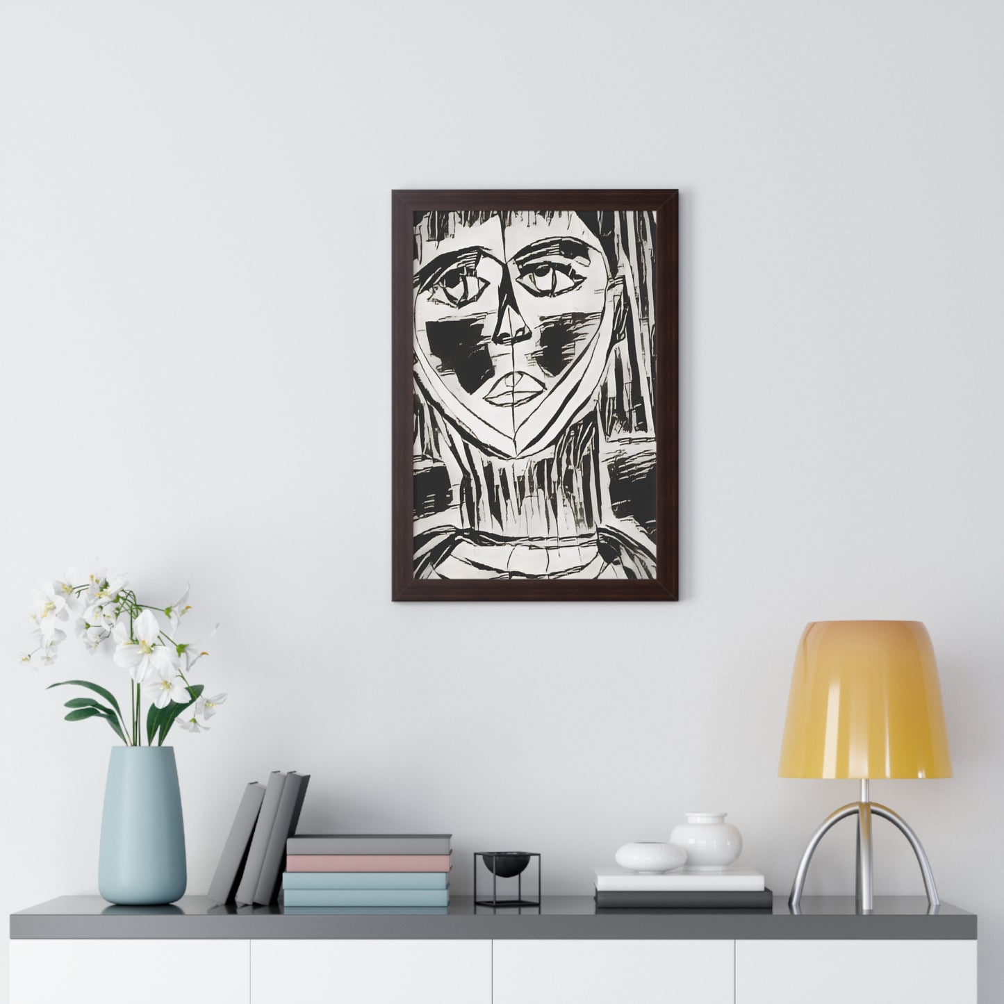 Framed Vertical Poster Sketched Portrait by It's A Art Vibe