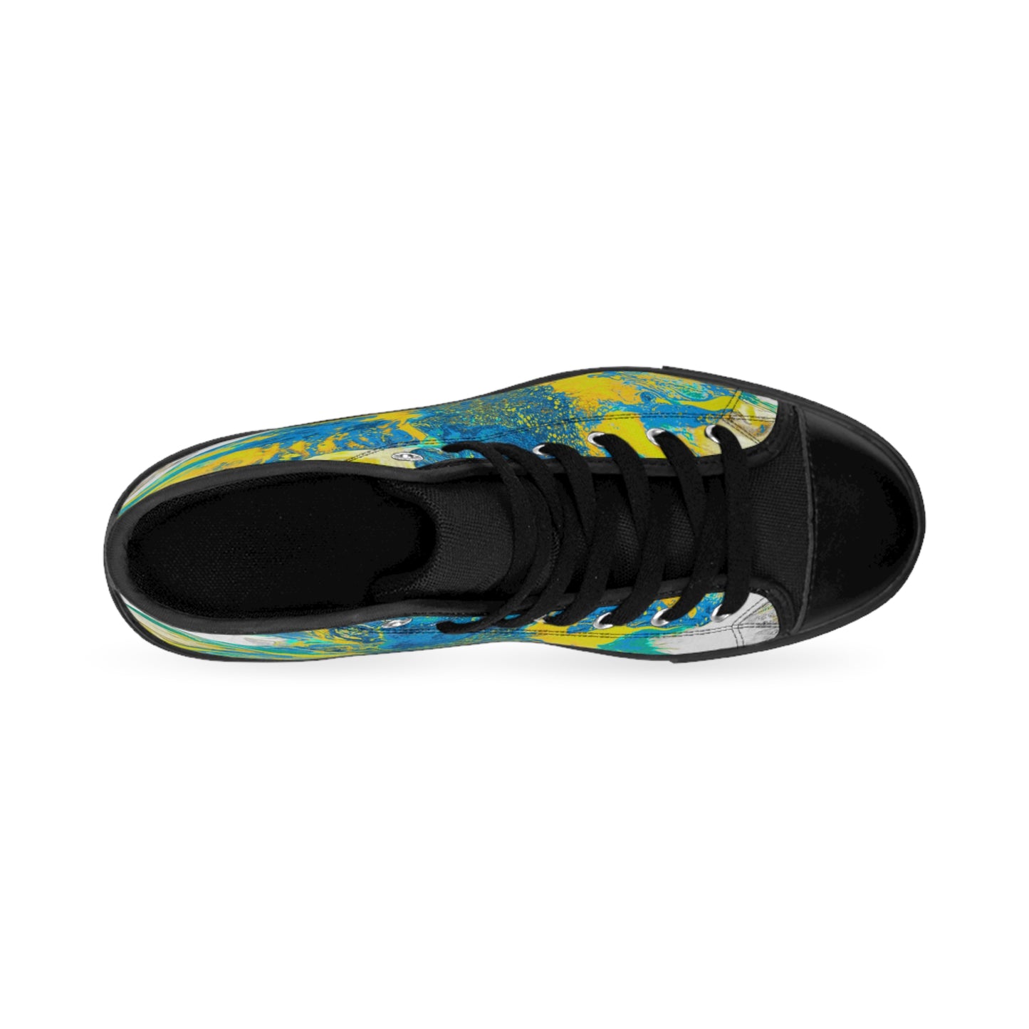 Men's Classic Sneakers Yellow Blue by Its A Art Vibe