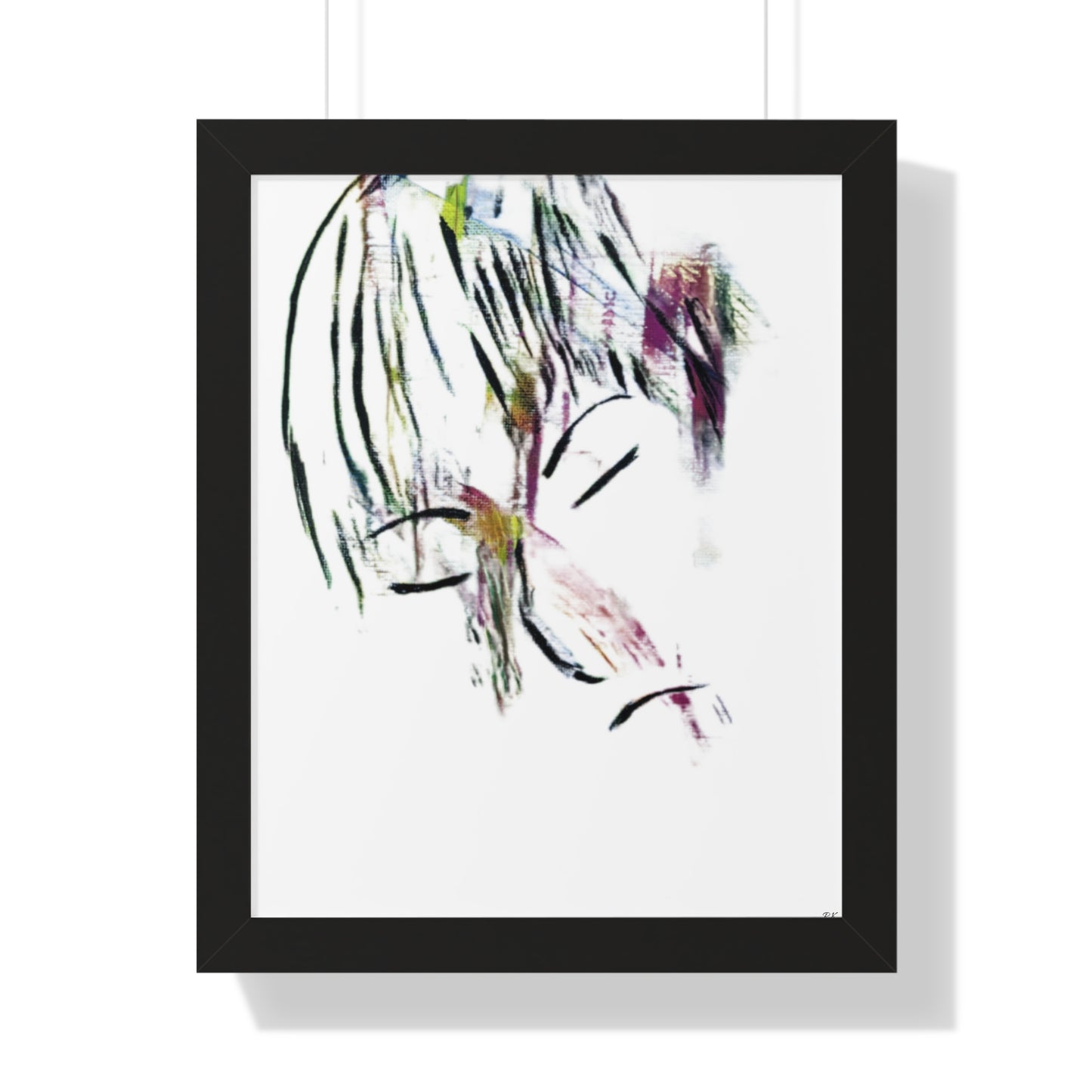 Framed Vertical Poster by Its A Art Vibe Abstract Sketched Face