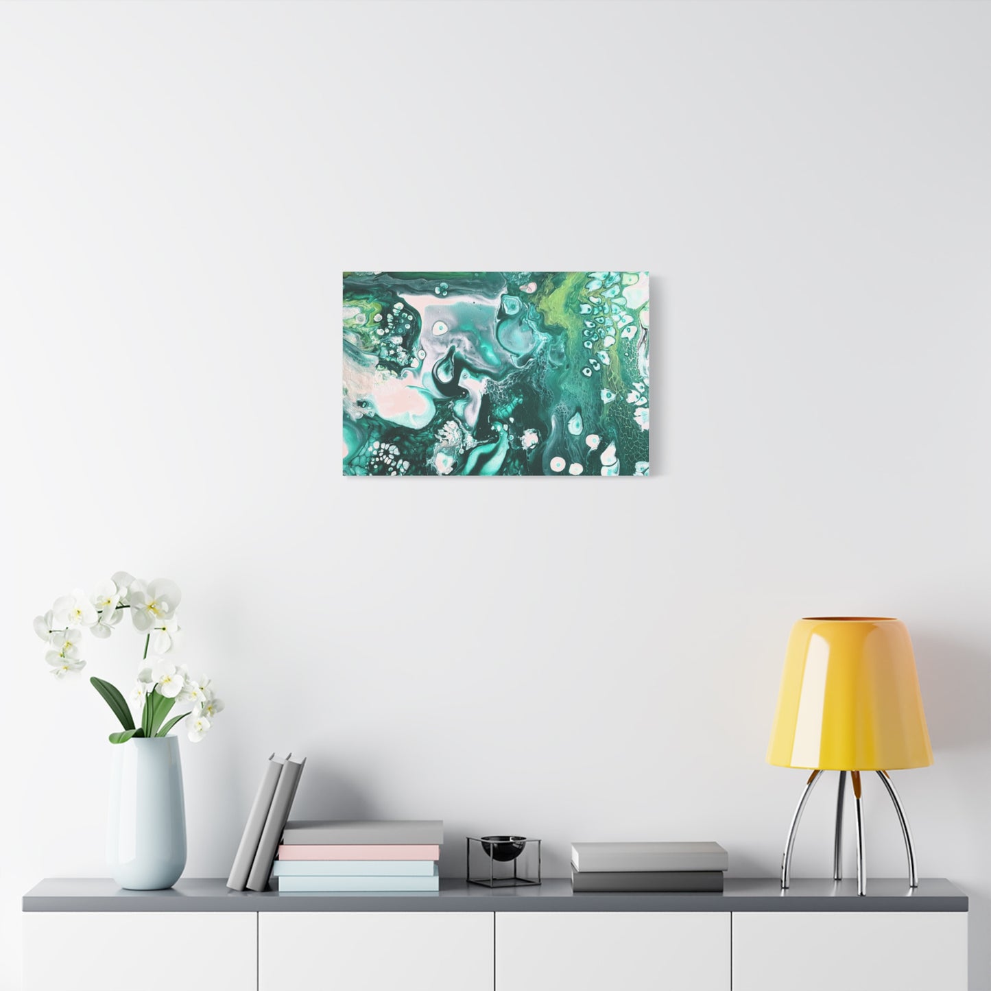 Canvas Gallery Wrap Print to Canvas- Rustic Green Space Painting by It's A Art Vibe