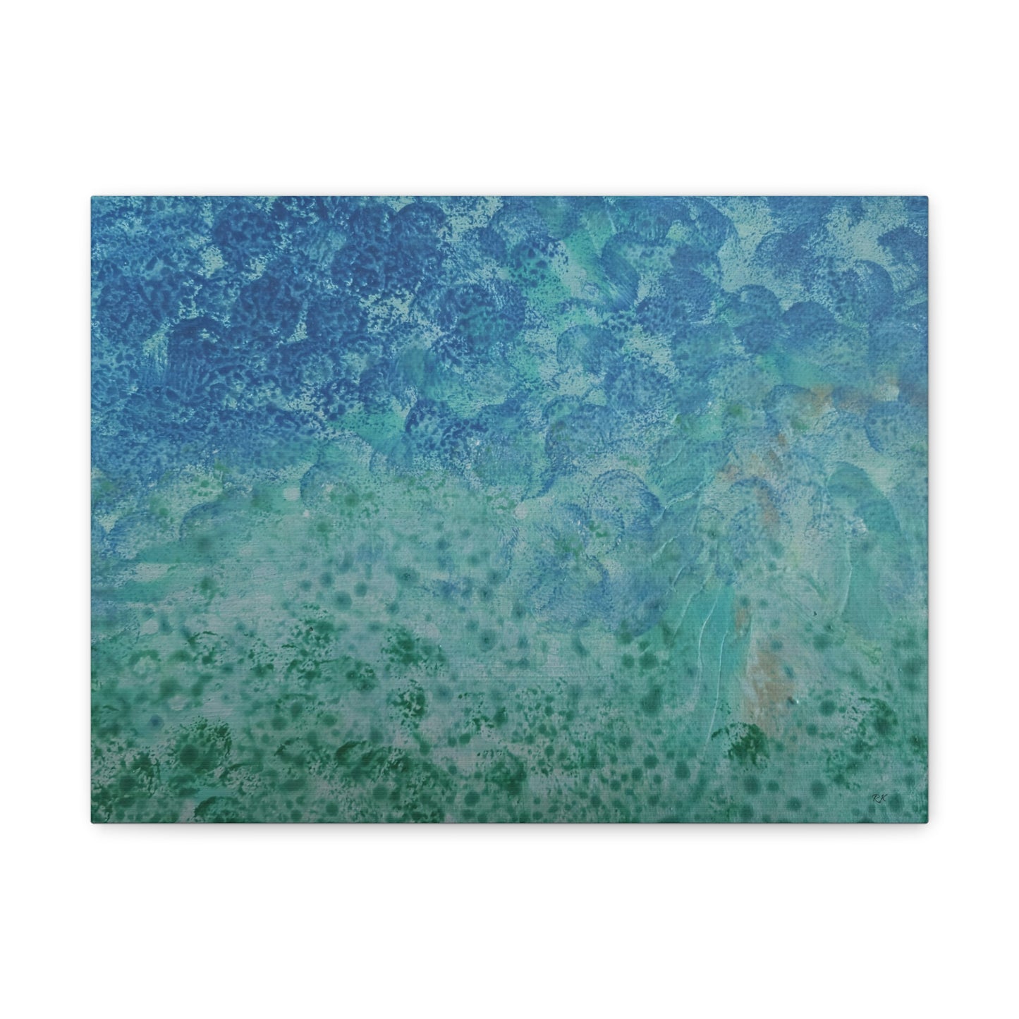 Canvas Gallery Wraps Wall Art To Blue Ocean Floor Is Green by Its A Art Vibe