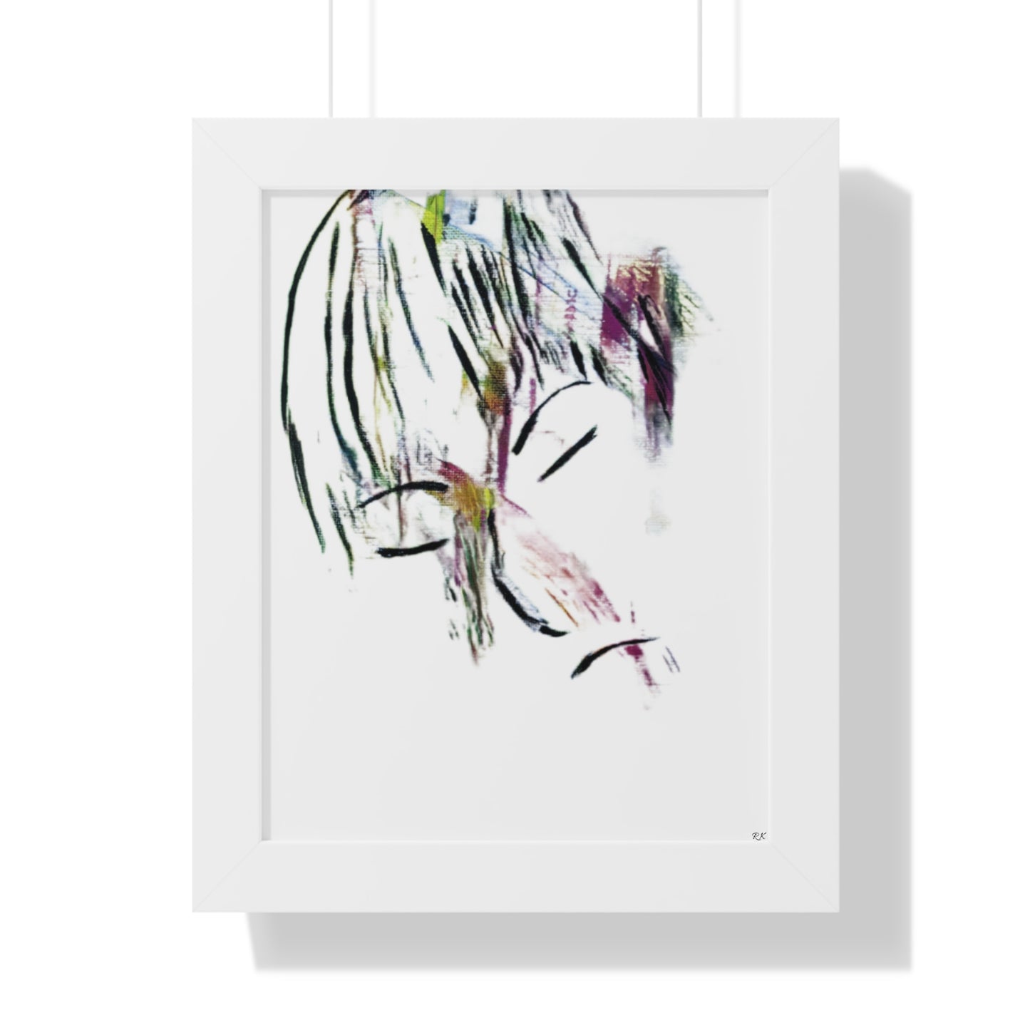 Framed Vertical Poster by Its A Art Vibe Abstract Sketched Face