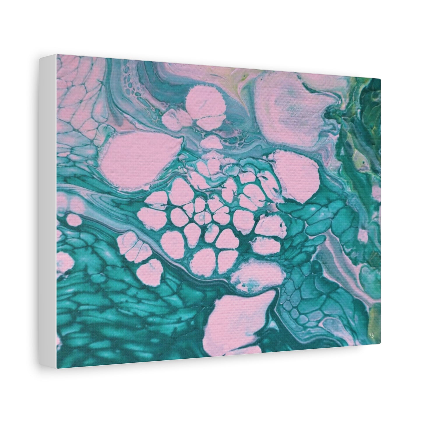 Abstract Art Matte Canvas Print - Colorful Ocean-Inspired Decor