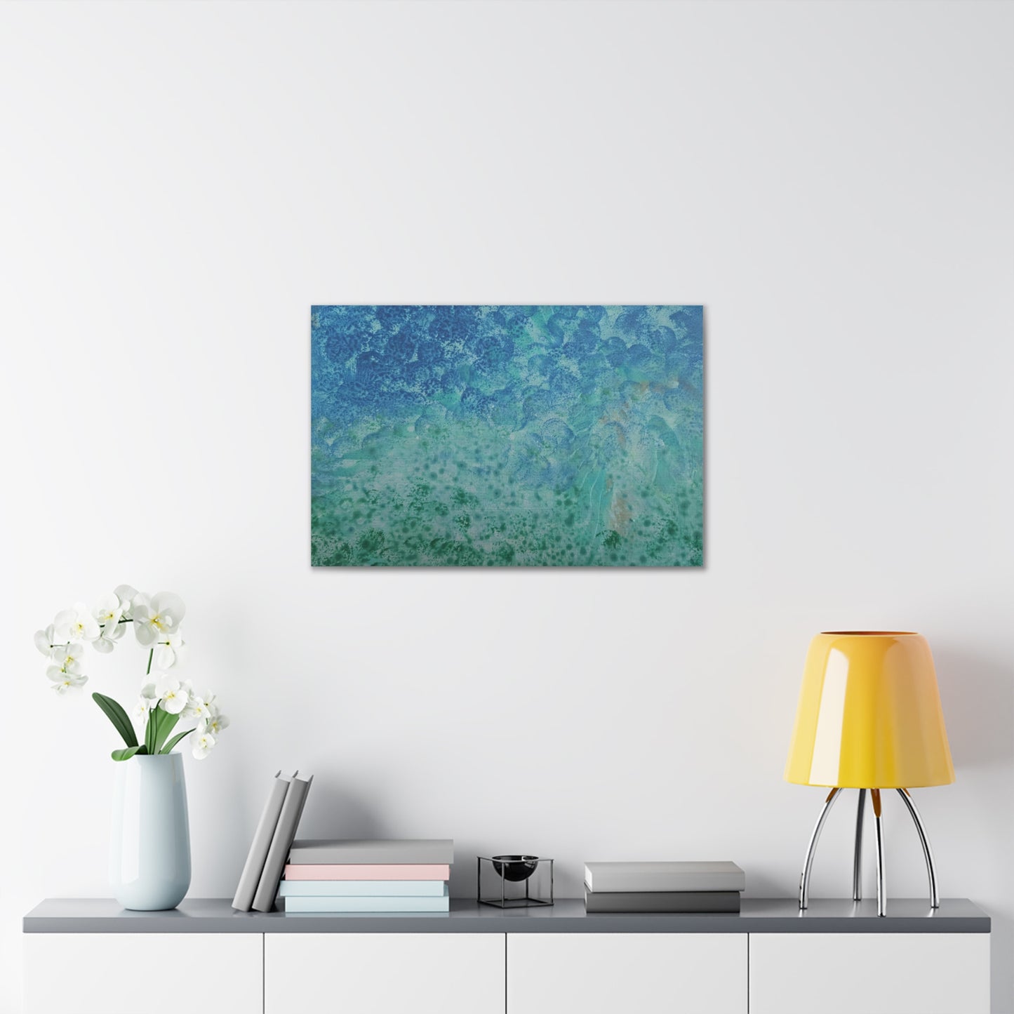 Canvas Gallery Wraps Wall Art To Blue Ocean Floor Is Green by Its A Art Vibe