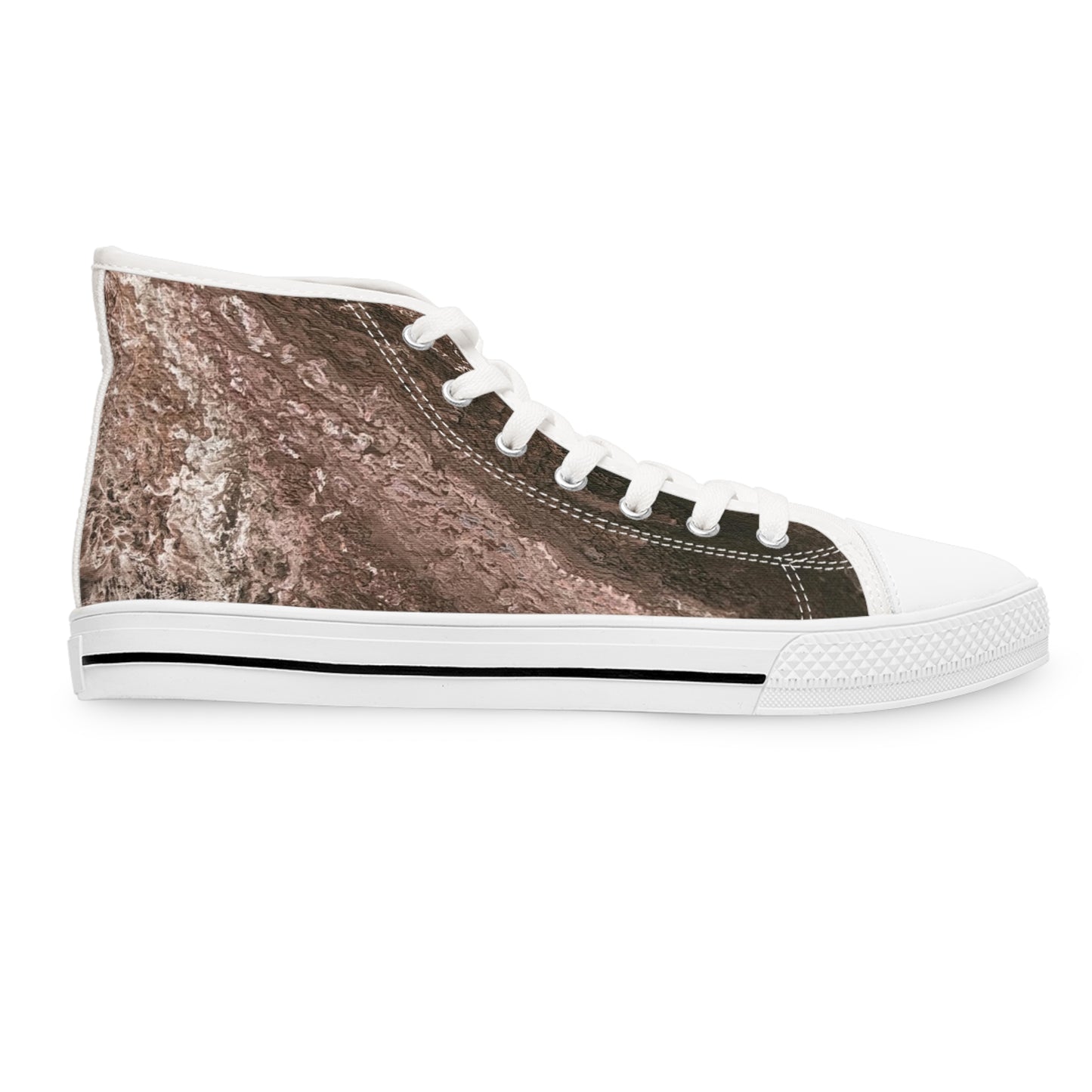 Women's High-Top Sneakers Rustic Brown by Its A Art Vibe