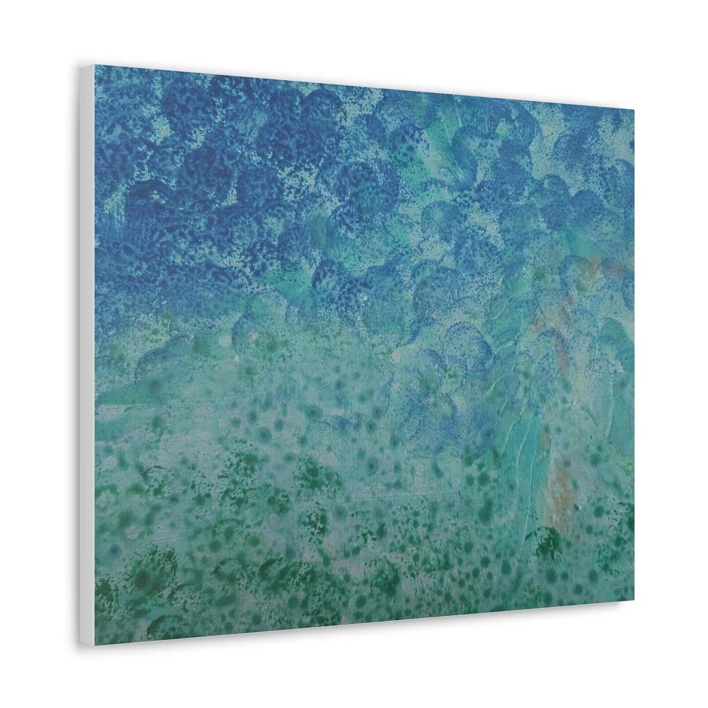 Canvas Gallery Wraps Wall Art To Blue Ocean Floor Is Green by Its A Art Vibe