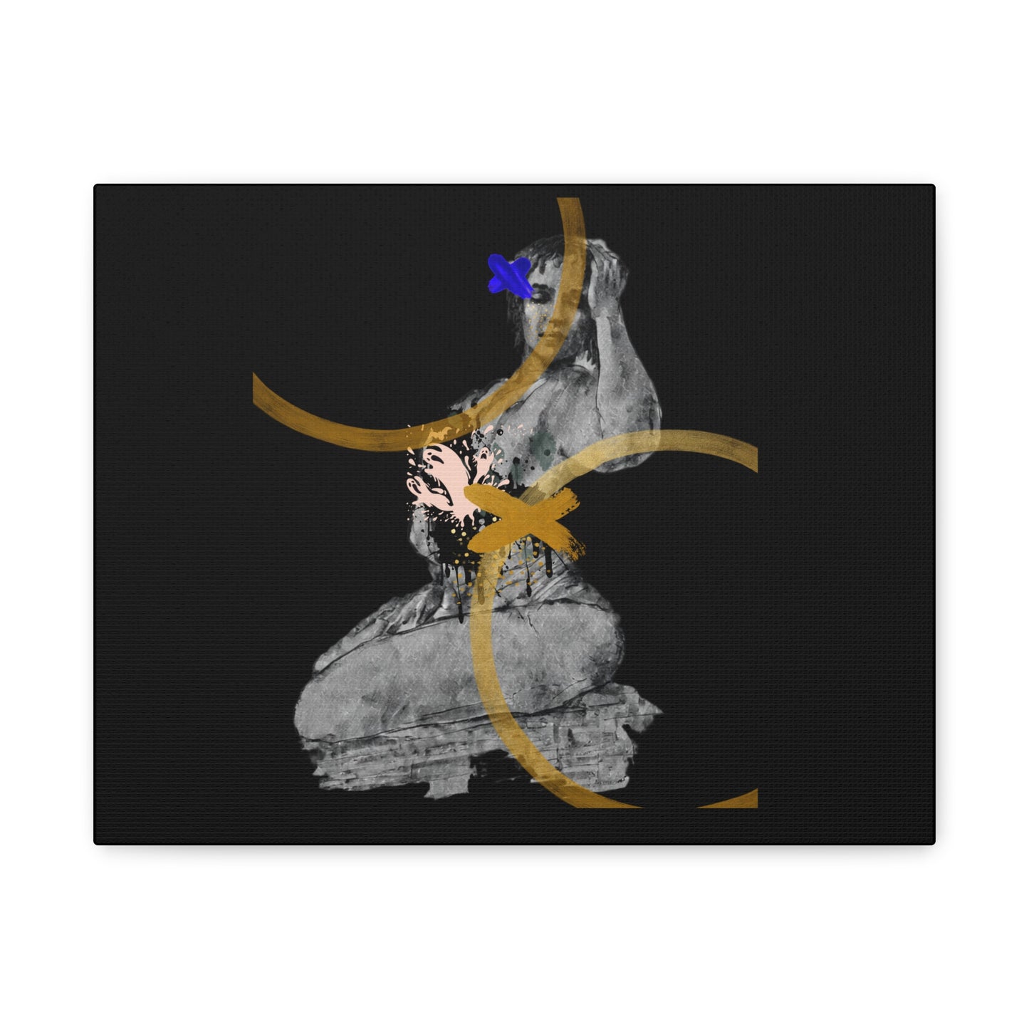 Canvas Wall Art, Sensual Woman Print Matte Stretched Canvas 1 25" Feminine Boho Chic