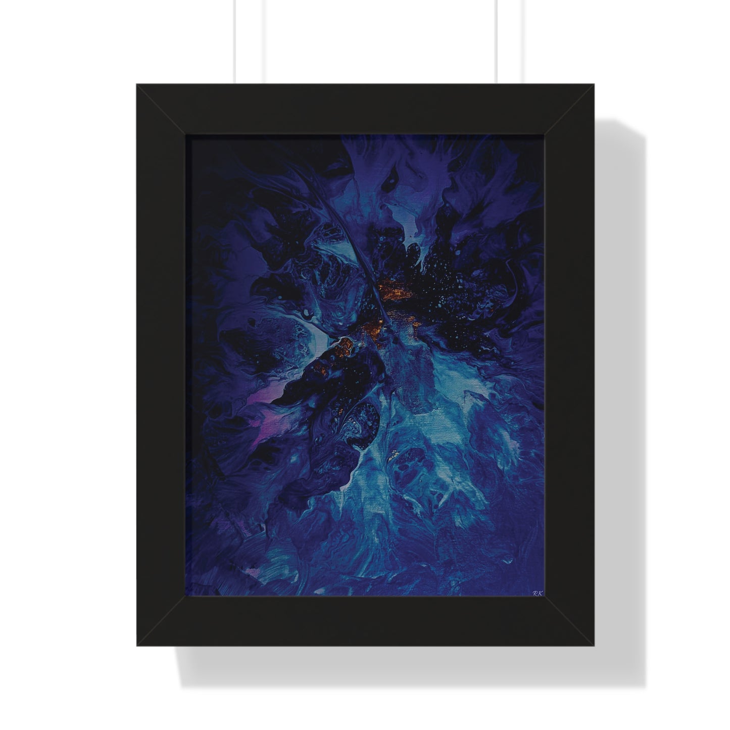 Framed Vertical Poster by Its A Art Vibe Blue Ice