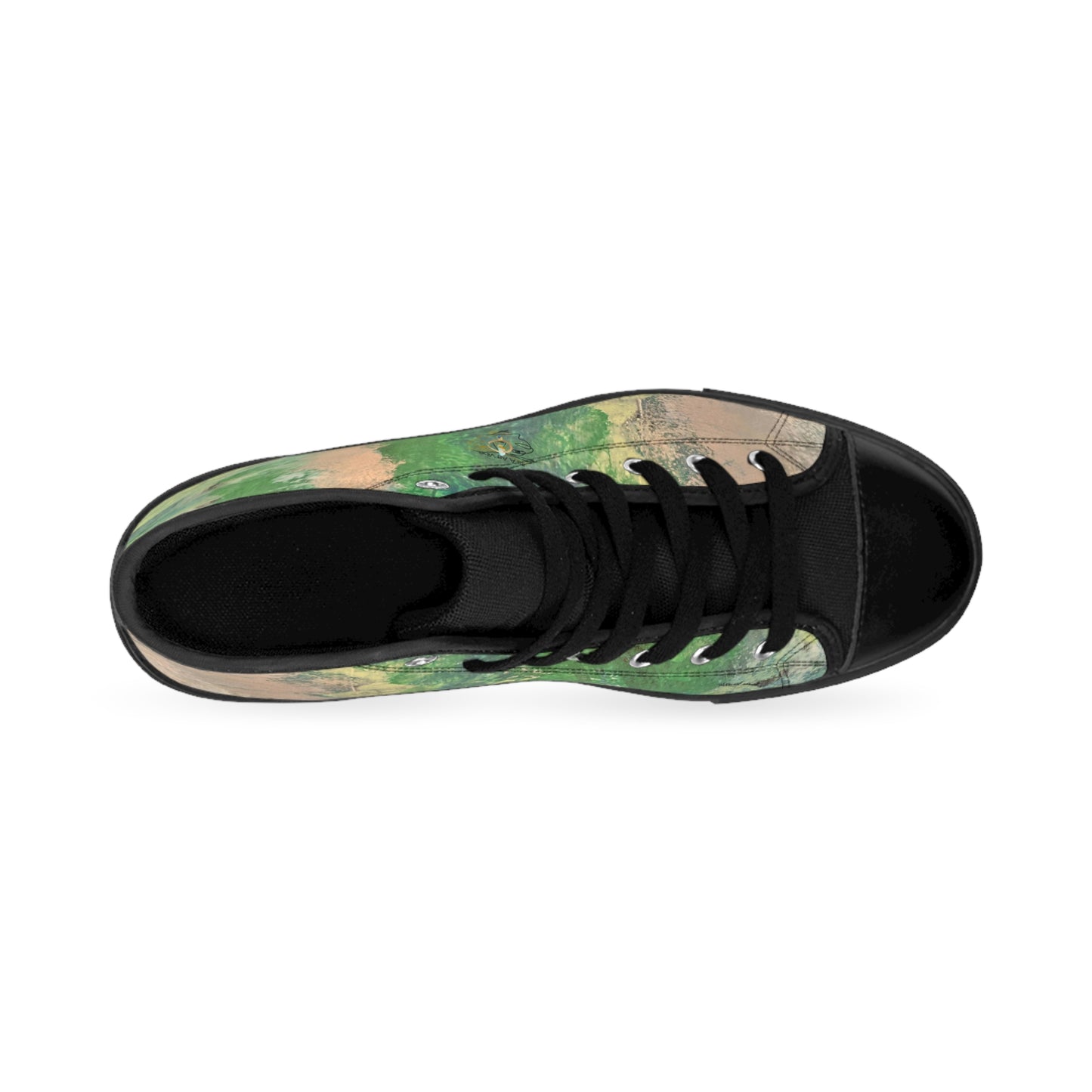 Men's Classic Sneakers Green Go Blue by Its A Art Vibe