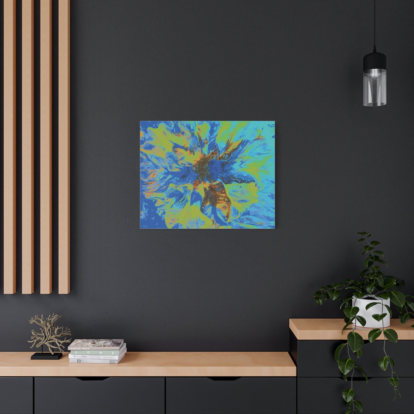 Vibrant Floral Abstract Canvas Wall Art