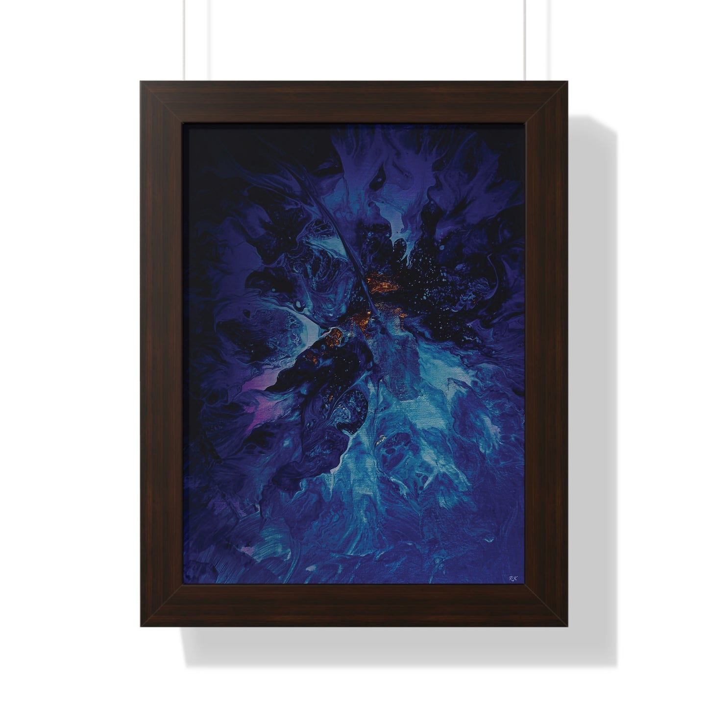 Framed Vertical Poster by Its A Art Vibe Blue Ice