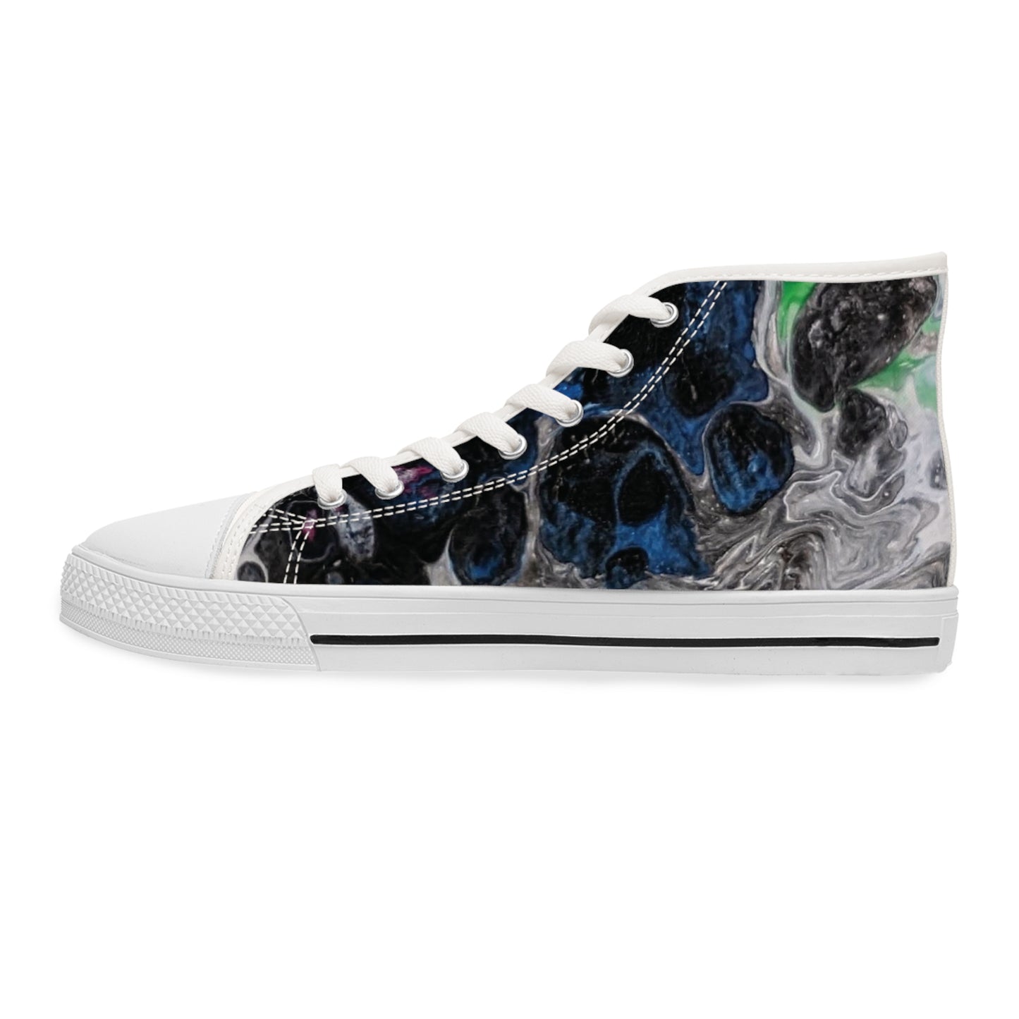 Women's High-Top Sneakers Midnight Bae Blues by Its A Art Vibe