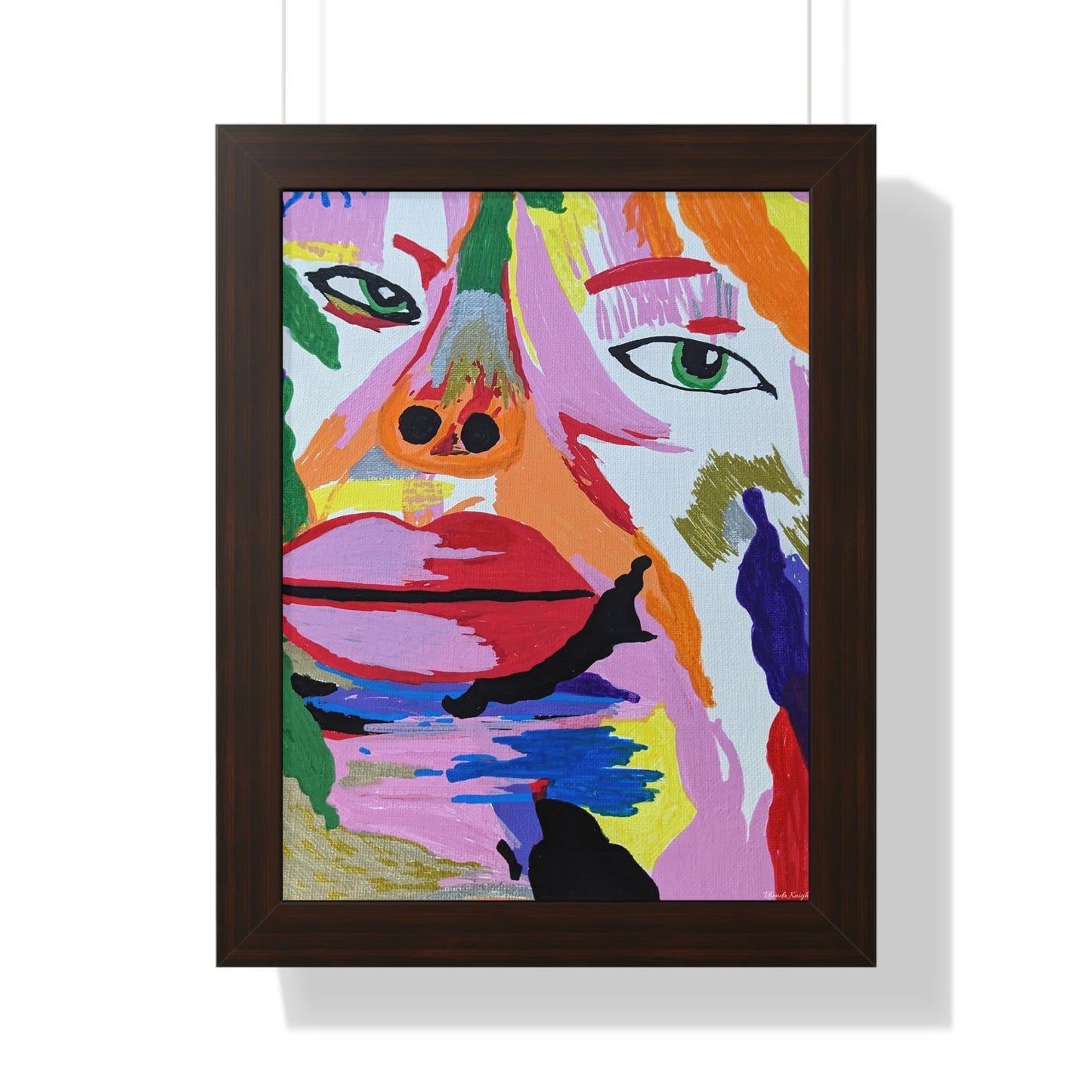 Framed Vertical Poster by Its A Art Vibe Facing Life Portrait