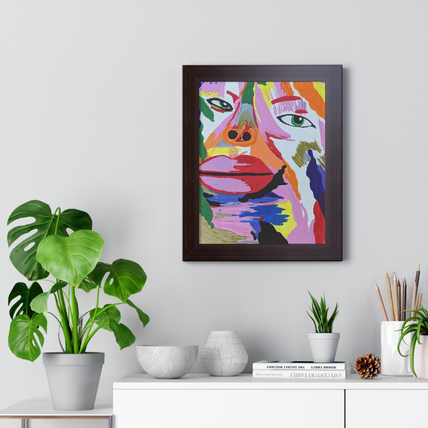 Framed Vertical Poster by Its A Art Vibe Facing Life Portrait