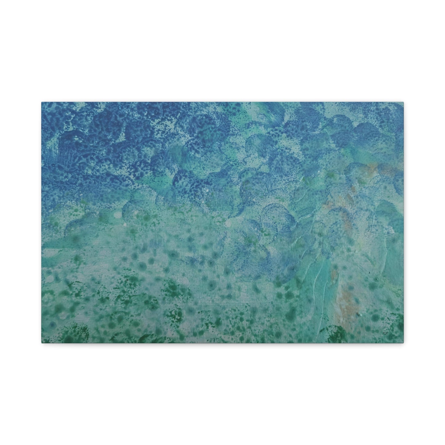 Canvas Gallery Wraps Wall Art To Blue Ocean Floor Is Green by Its A Art Vibe