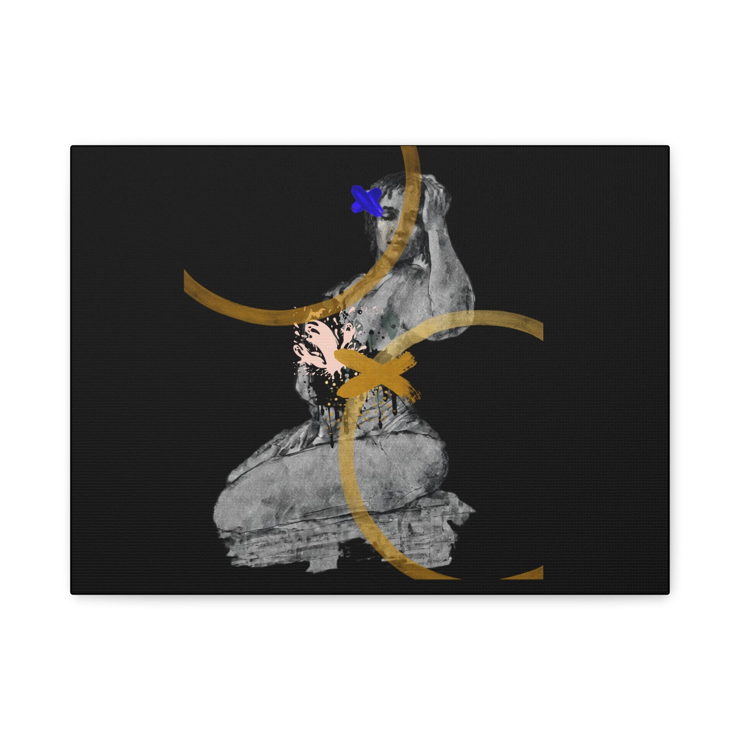 Canvas Wall Art, Sensual Woman Print Matte Stretched Canvas 1 25" Feminine Boho Chic