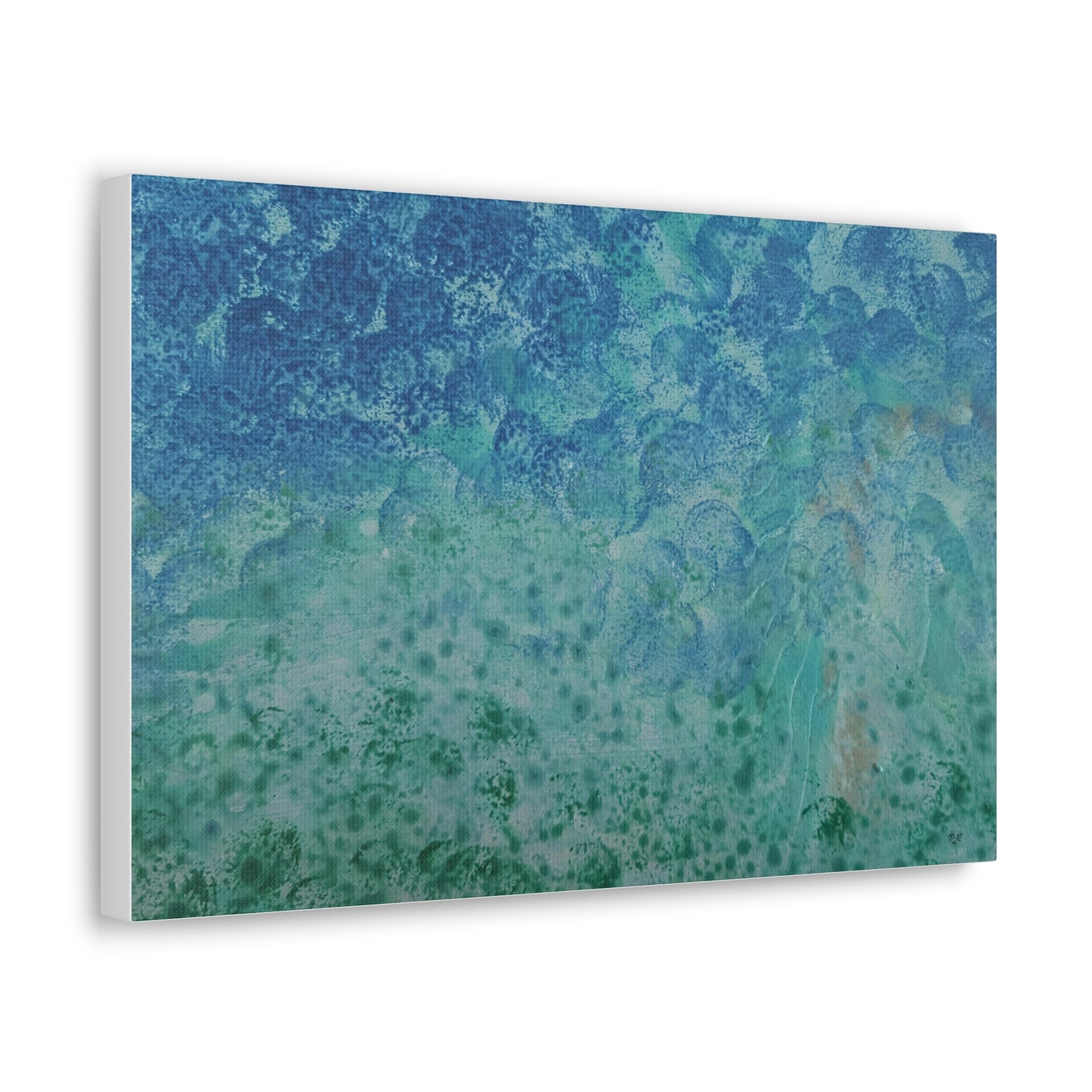 Canvas Gallery Wraps Wall Art To Blue Ocean Floor Is Green by Its A Art Vibe