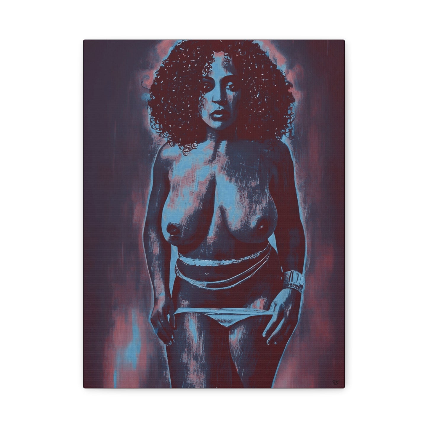 Matte Canvas, Stretched, 1.25" Get Naked by Its A Art Vibe