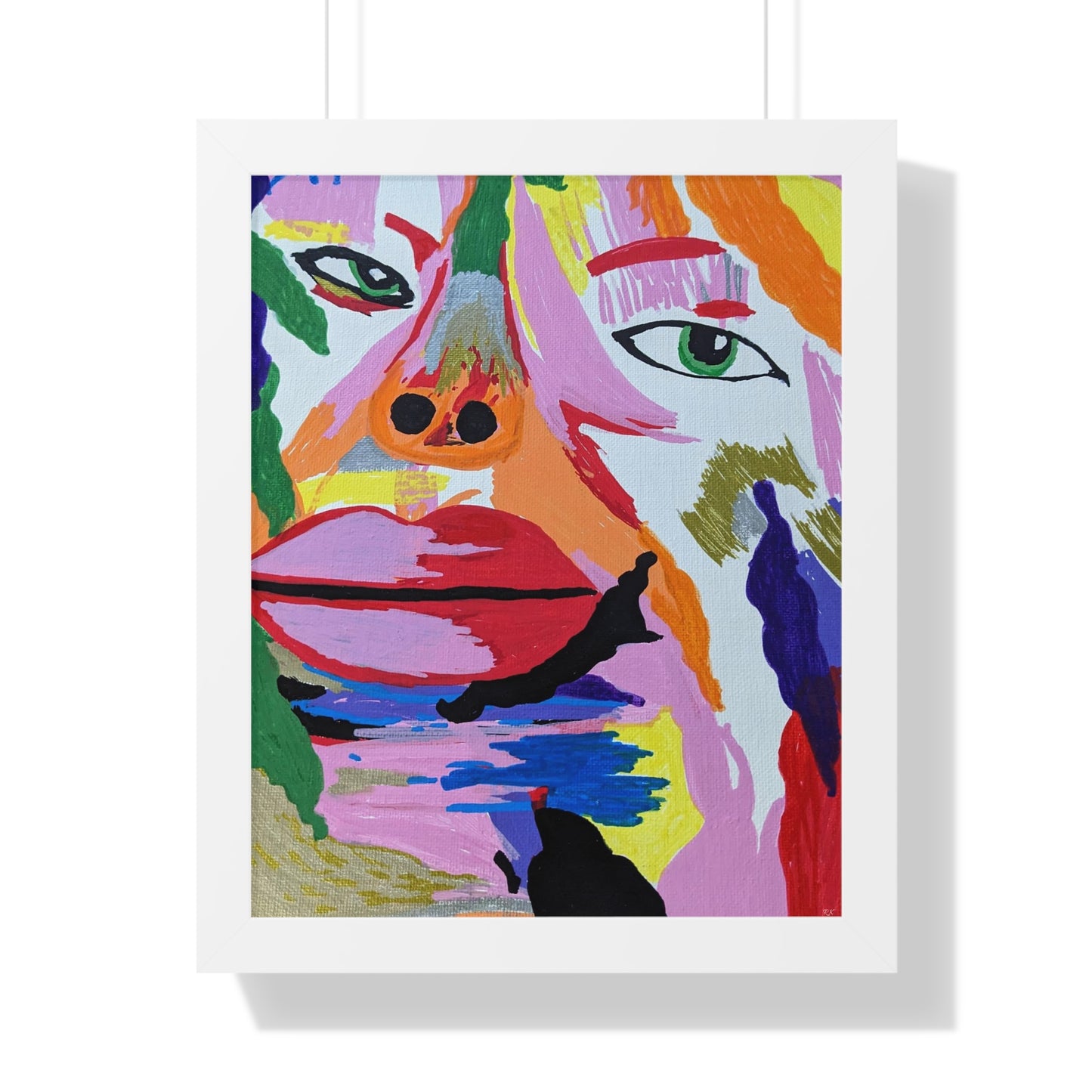 Framed Vertical Poster by Its A Art Vibe Facing Life Portrait