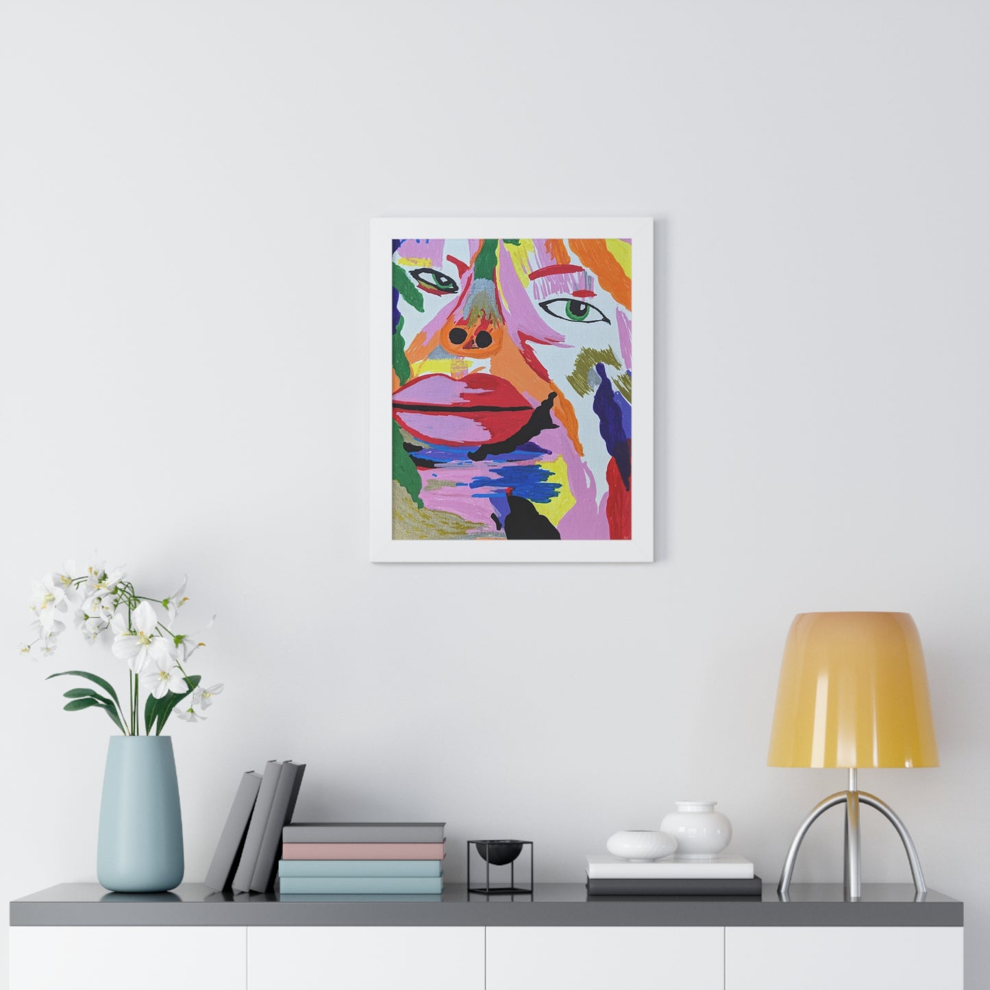 Framed Vertical Poster by Its A Art Vibe Facing Life Portrait