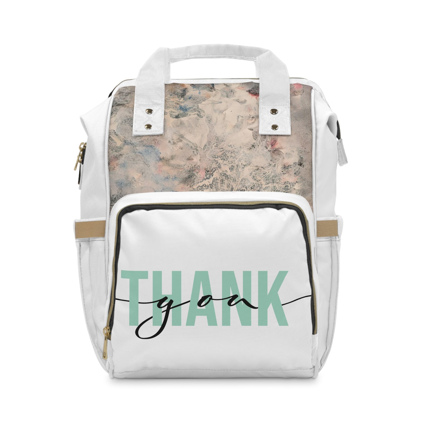 Multifunctional Diaper Backpack Gray Skies