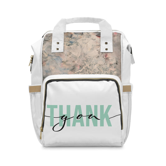 Multifunctional Diaper Backpack Gray Skies