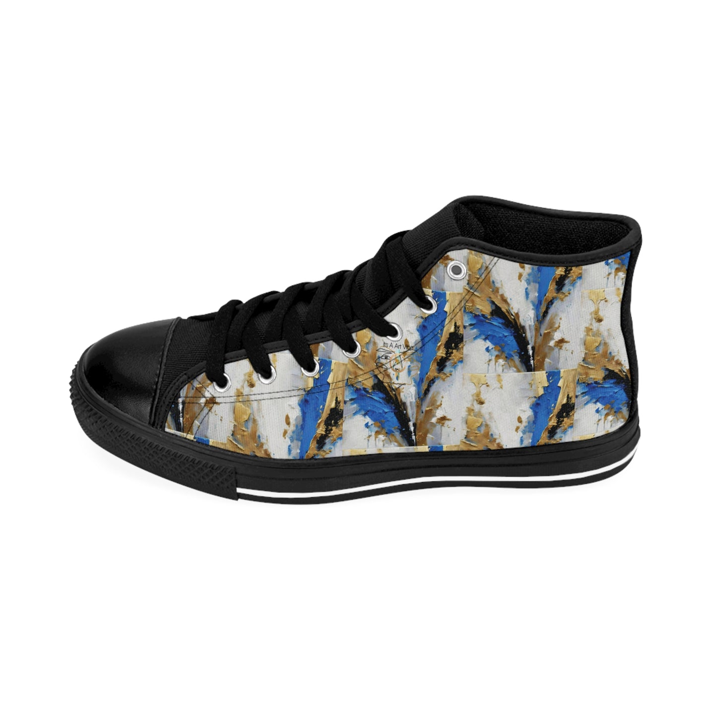 Men's Classic Sneakers Blue Gold by Its A Art Vibe