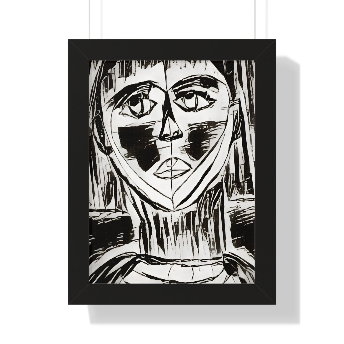 Framed Vertical Poster Sketched Portrait by It's A Art Vibe