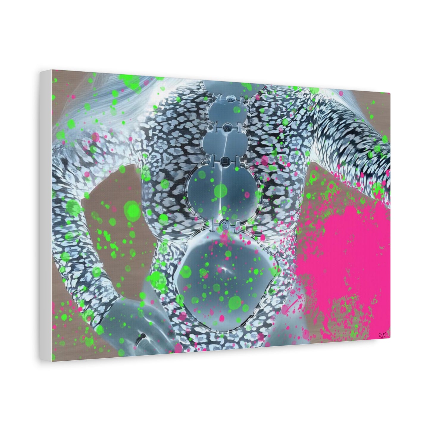Canvas Print - Glowing Sensually Splashed Full Body Portrait