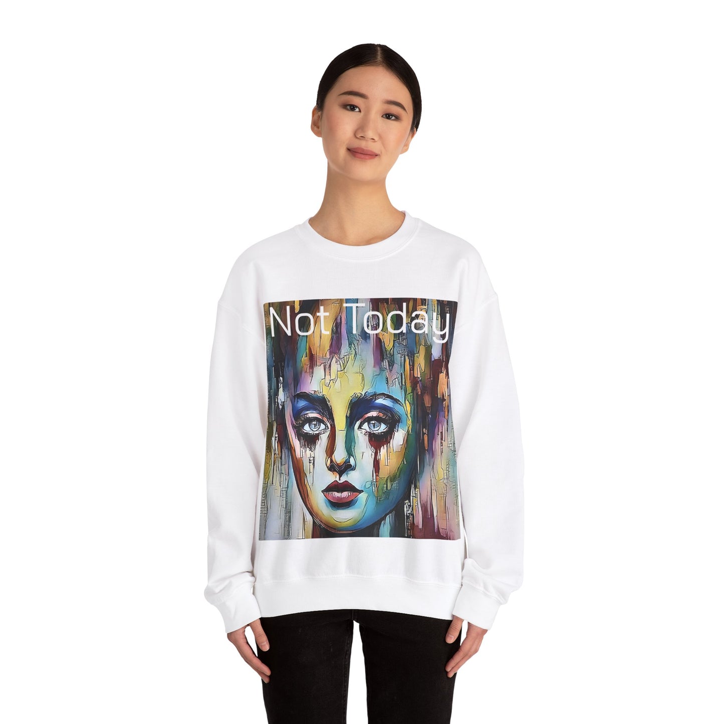 Not Today Unisex Heavy Blend™ Crewneck Sweatshirt by Its A Art Vibe