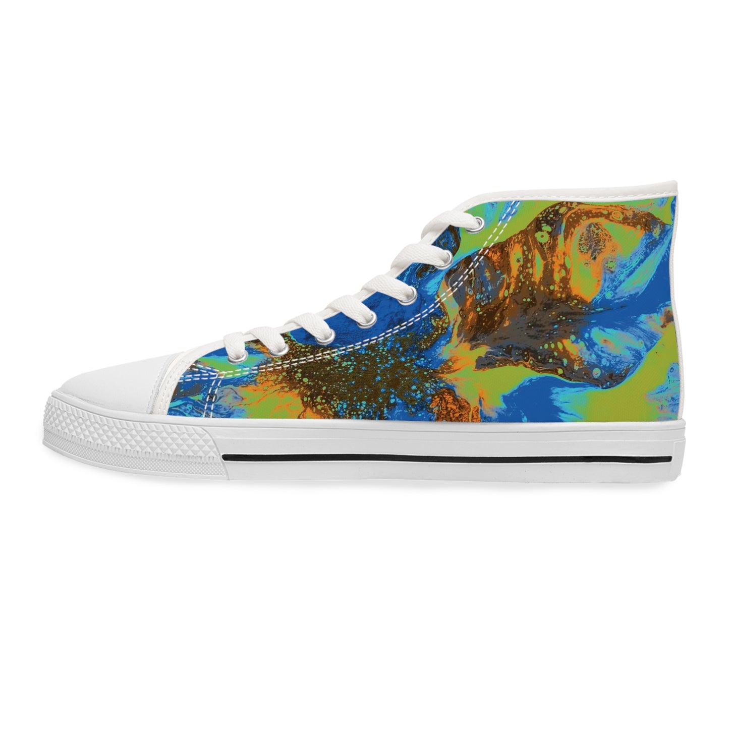 Women's High-Top Sneakers Mid-Day Blues by Its A Art Vibe