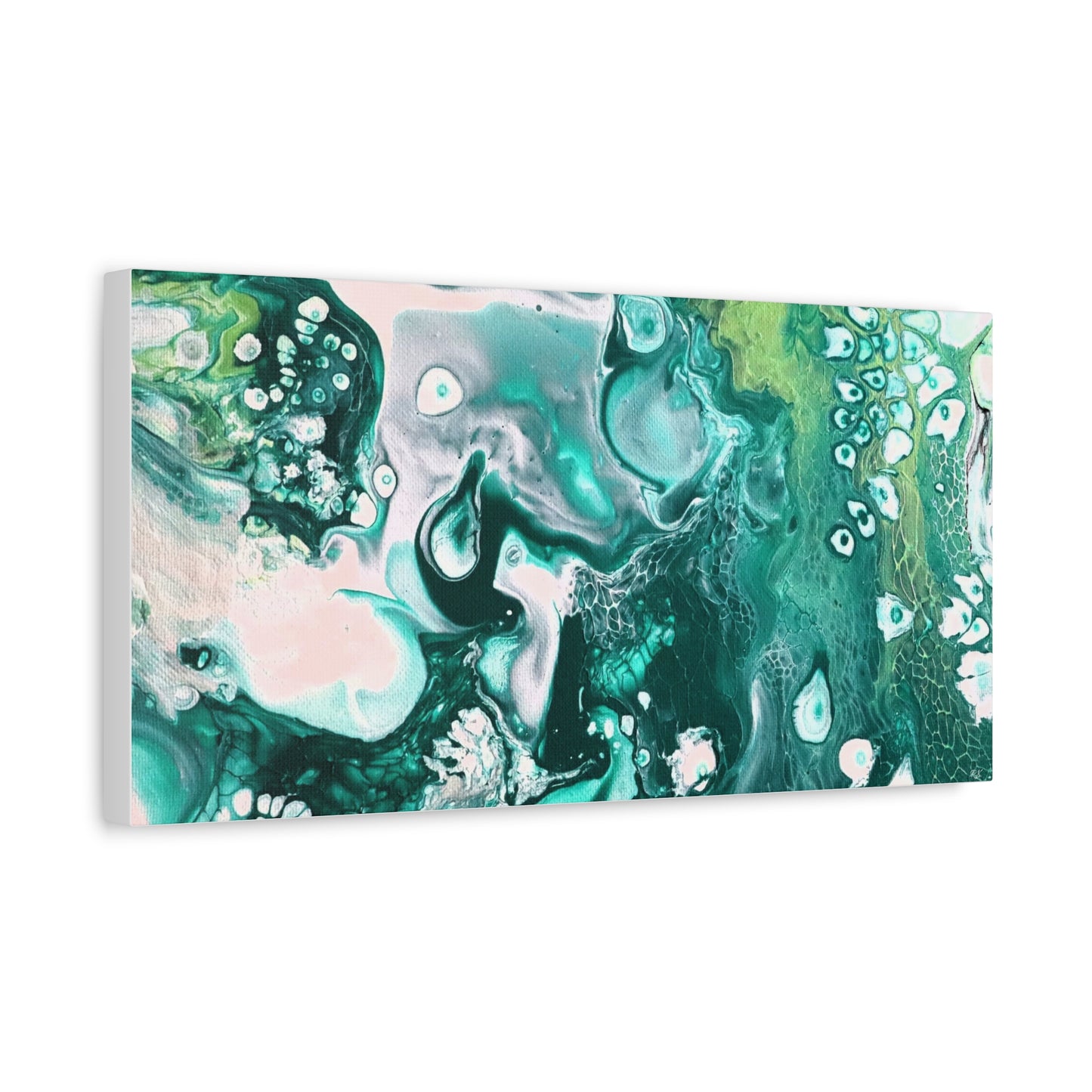 Canvas Gallery Wrap Print to Canvas- Rustic Green Space Painting by It's A Art Vibe