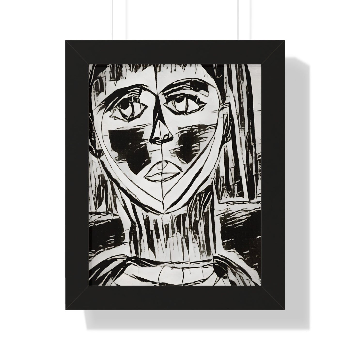 Framed Vertical Poster Sketched Portrait by It's A Art Vibe