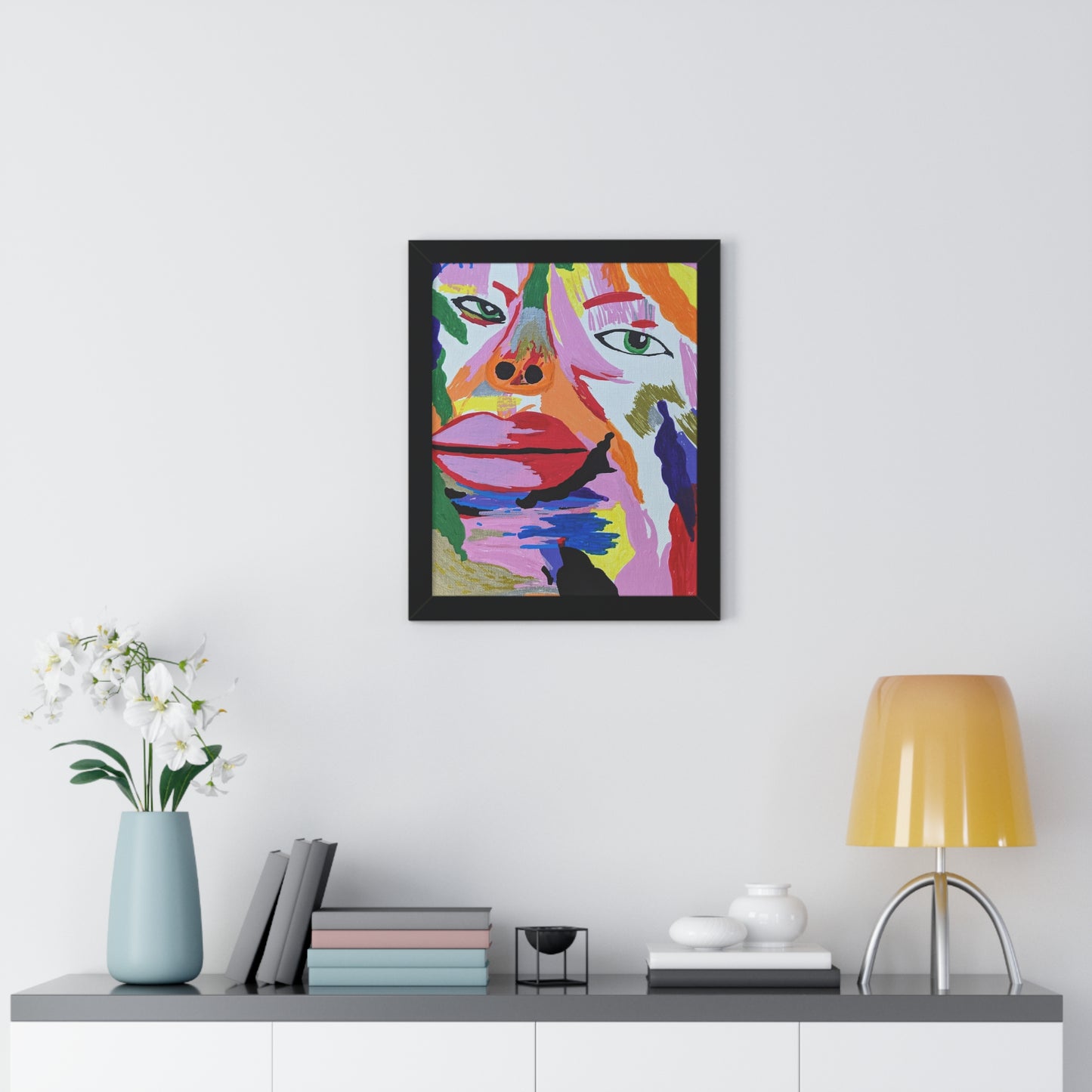 Framed Vertical Poster by Its A Art Vibe Facing Life Portrait