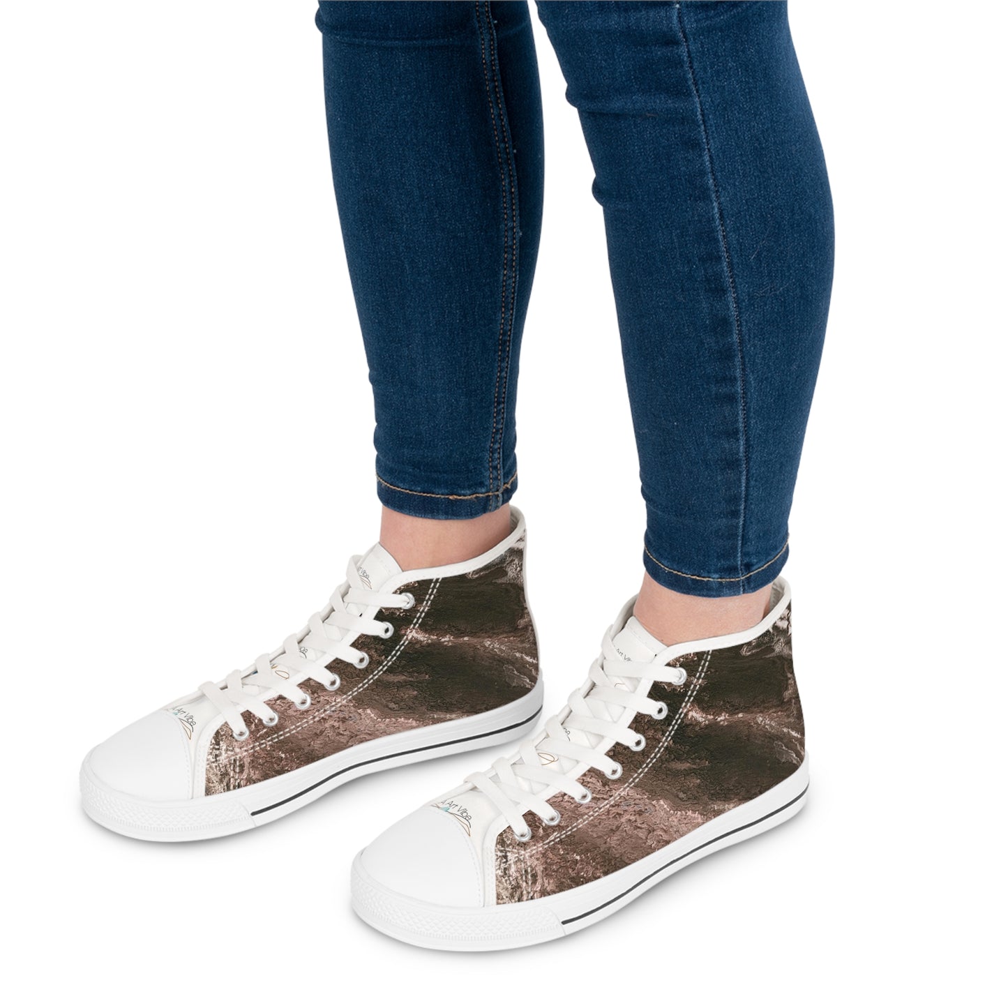 Women's High-Top Sneakers Rustic Brown by Its A Art Vibe