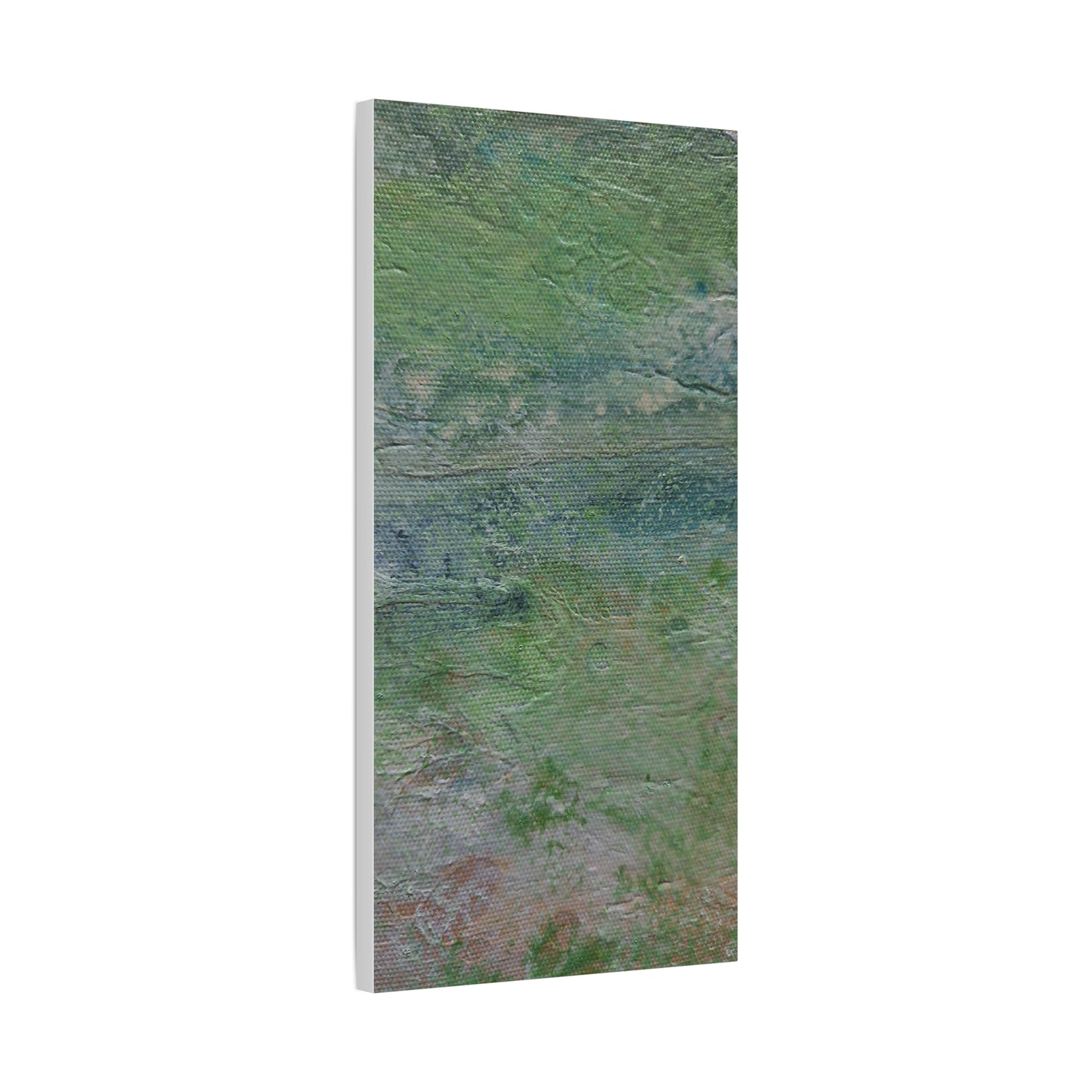 Nature Colors Greens Abstract Original Painting Printed on Canvas Gallery Wrap 1.25"