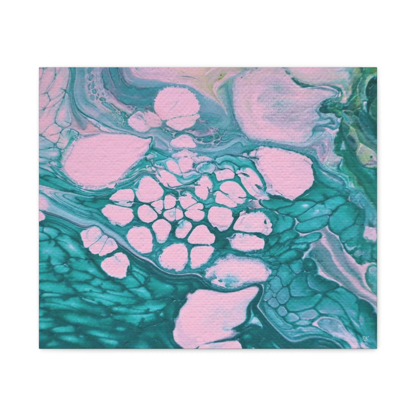 Abstract Art Matte Canvas Print - Colorful Ocean-Inspired Decor